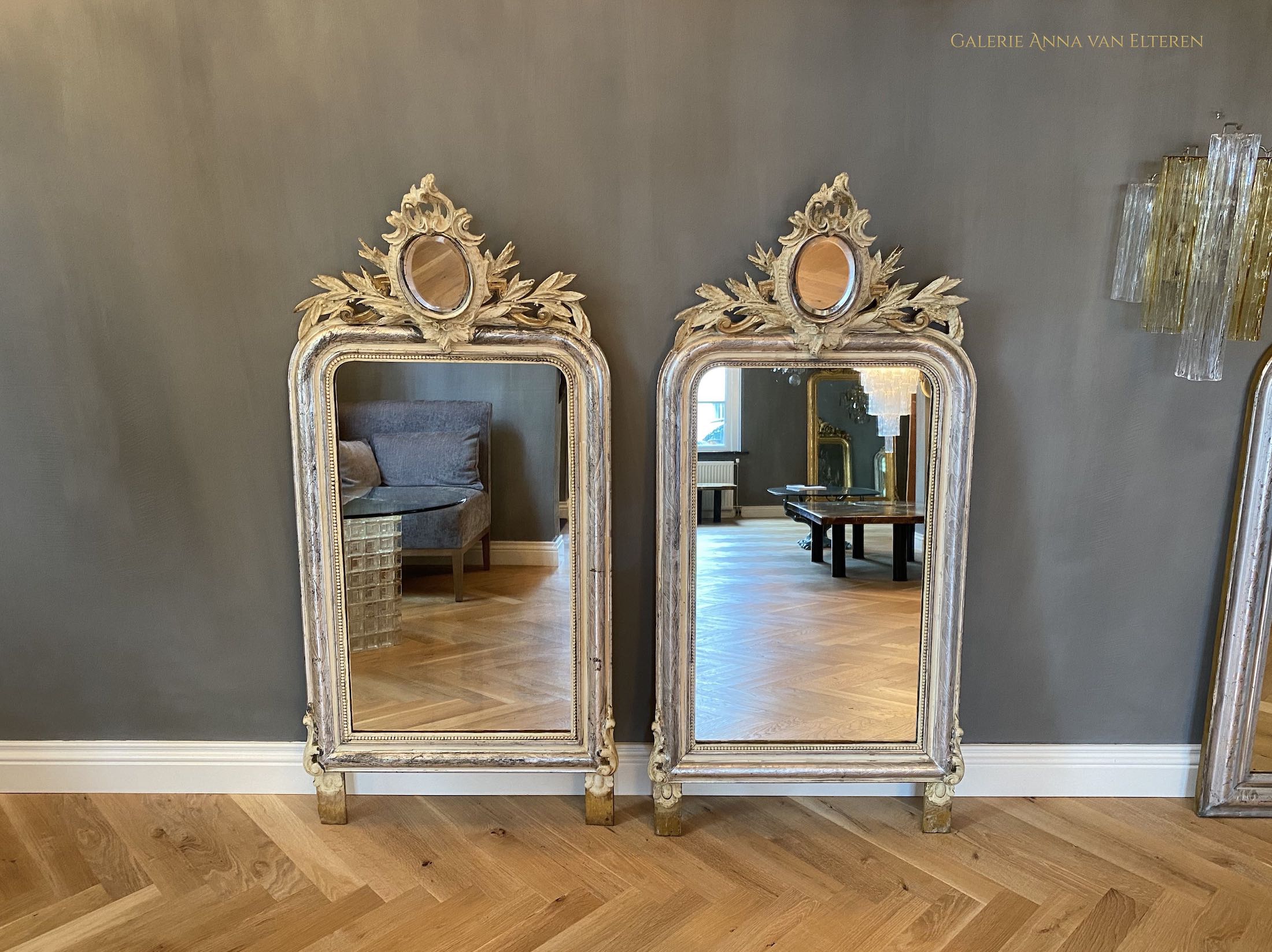 Pair of 19th c. French mirrors