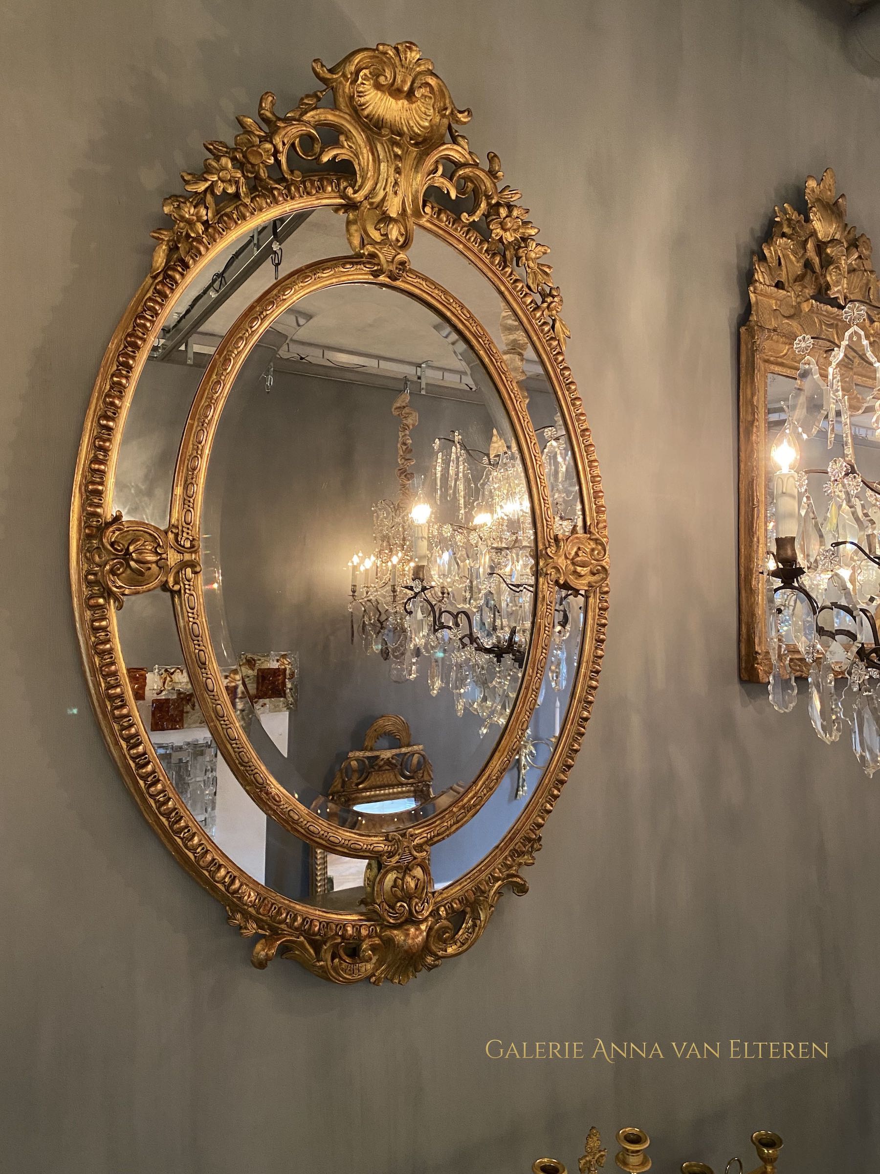 19th c. gilded mirror Napoleon III period