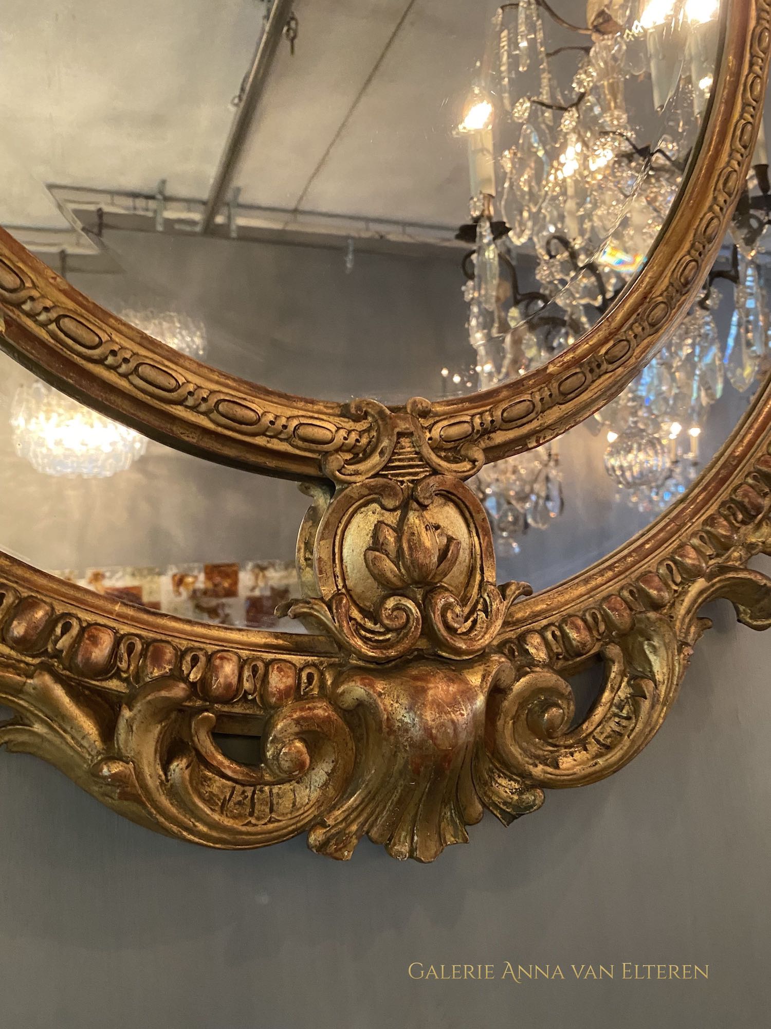 19th c. gilded mirror Napoleon III period