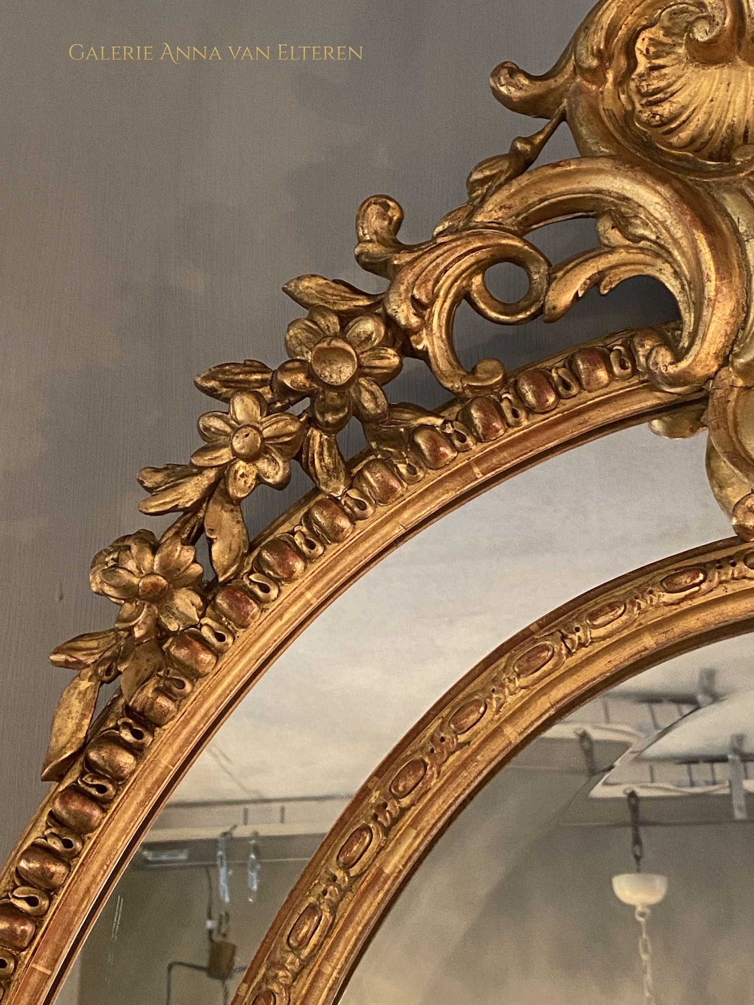 19th c. gilded mirror Napoleon III period