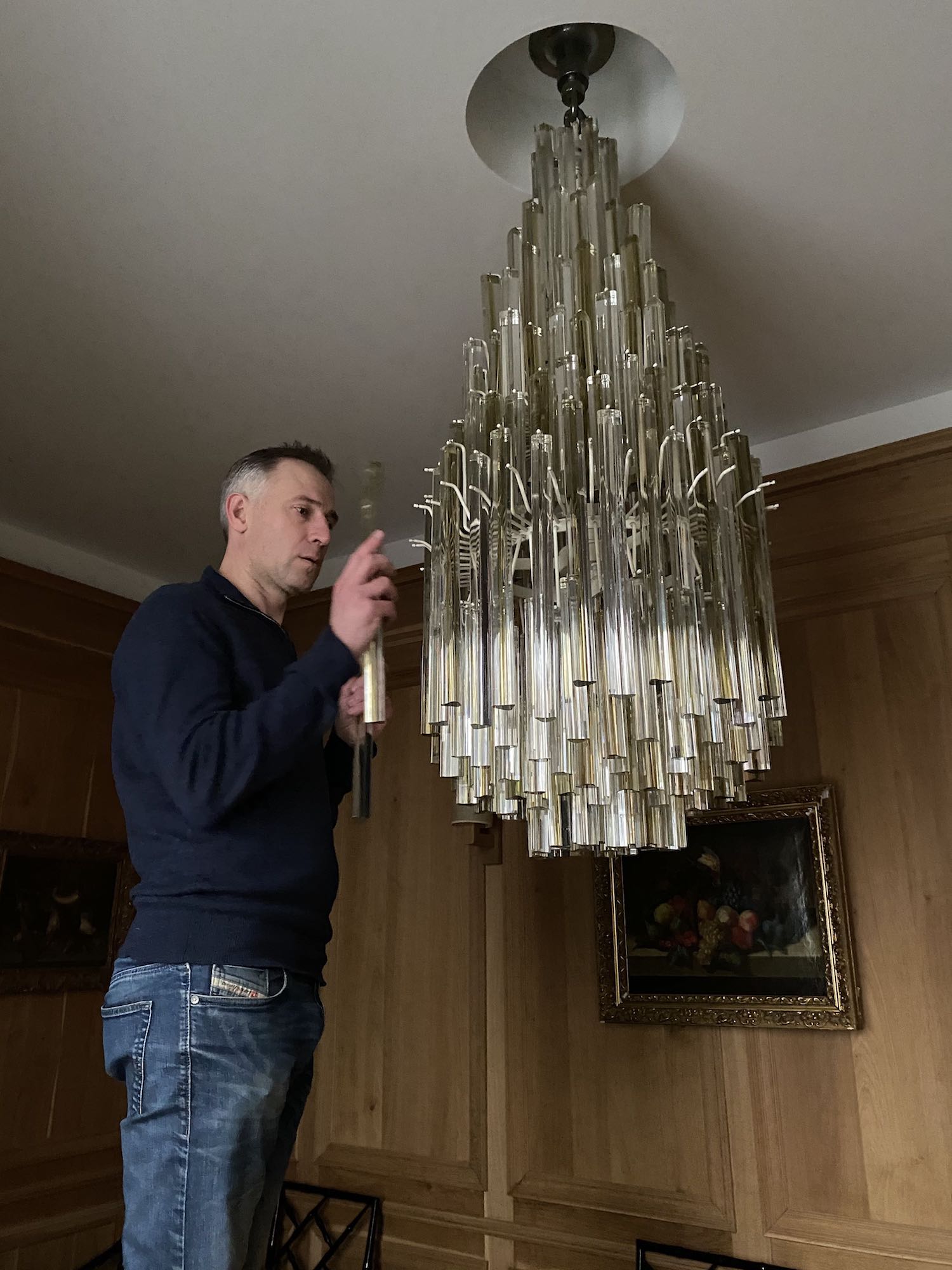 Large Venini Murano chandelier