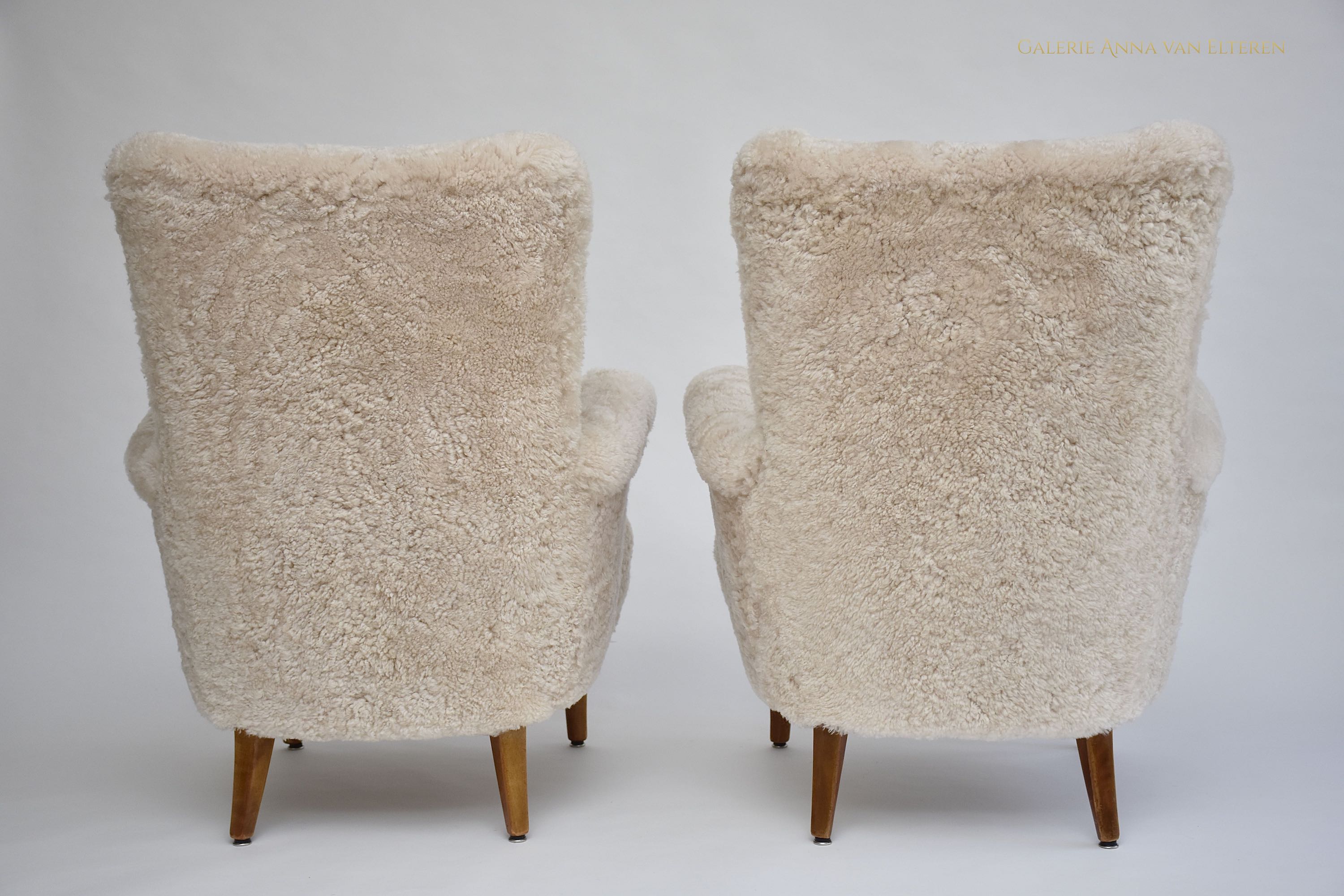 Scandinavian modern  pair of armchairs  'Stora Furulid' by Carl Malmsten