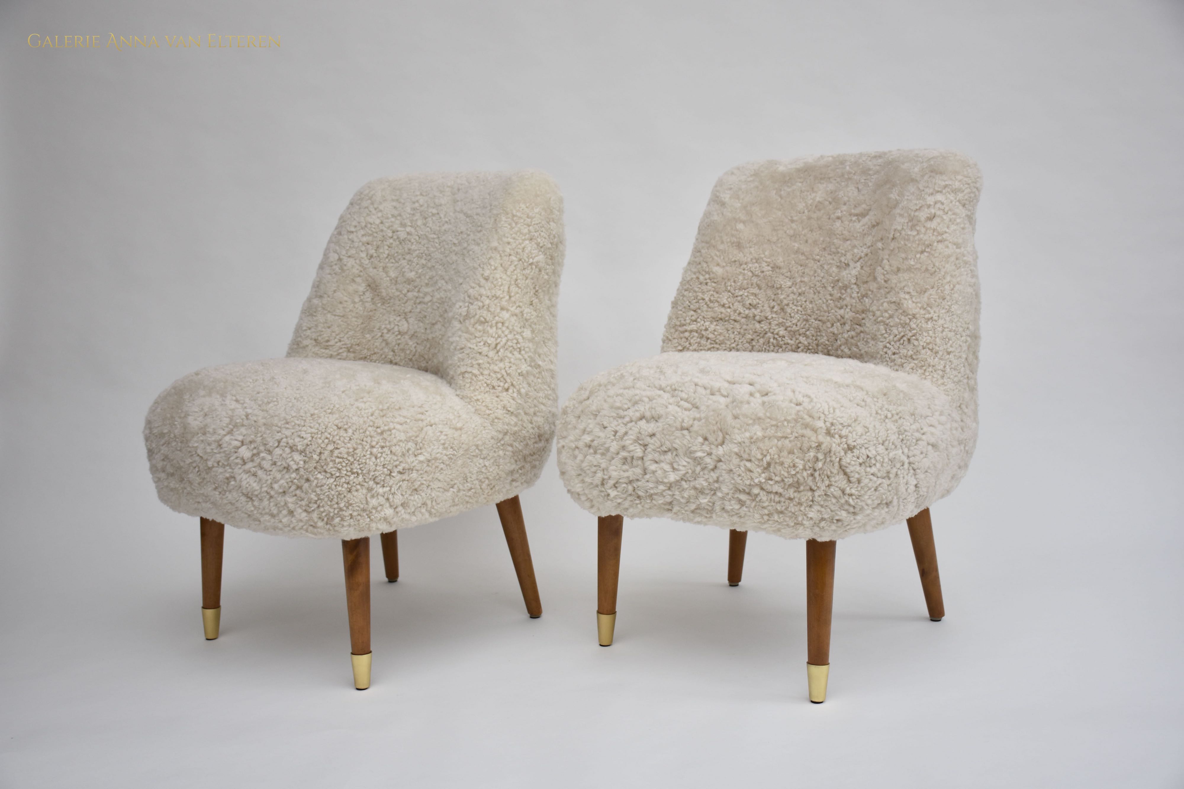 A pair of mid-century Swedish cocktail/lounge  chairs