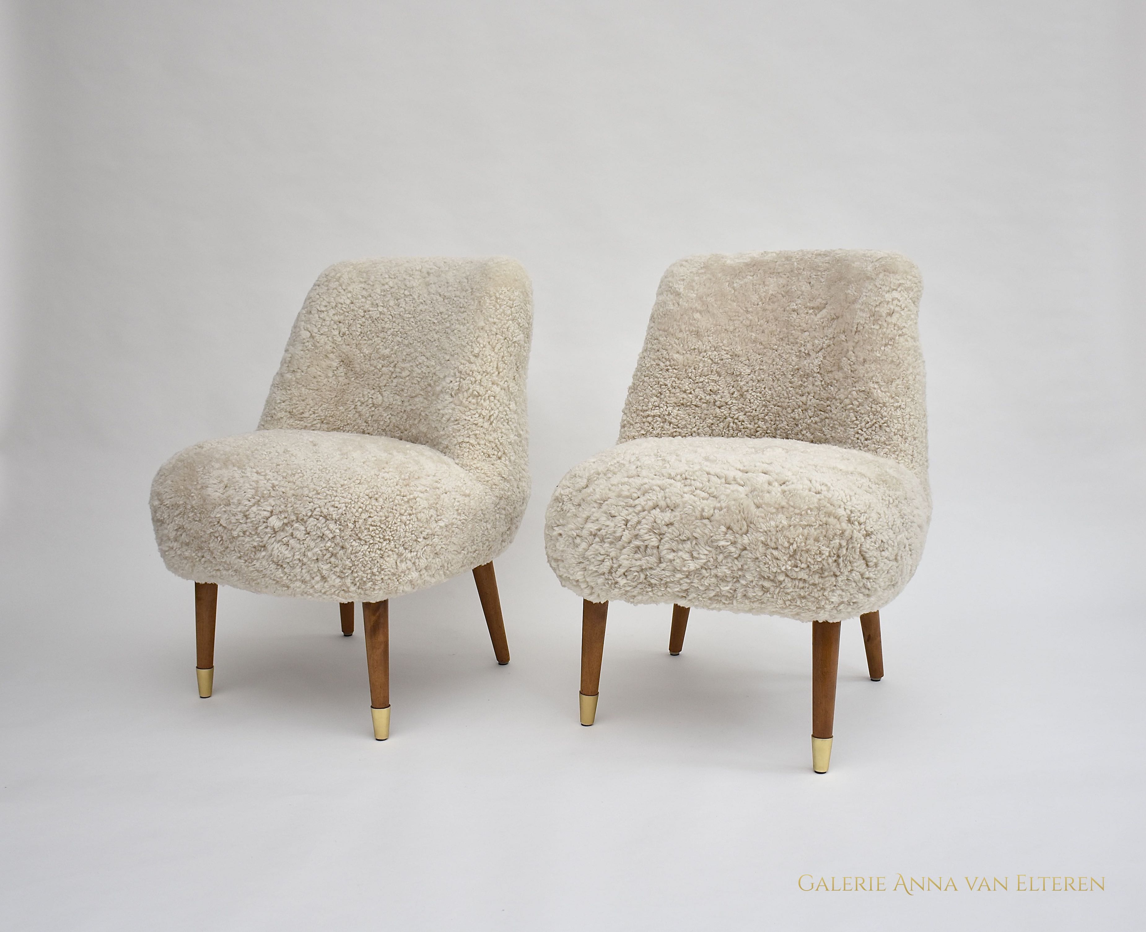 A pair of mid-century Swedish cocktail/lounge  chairs