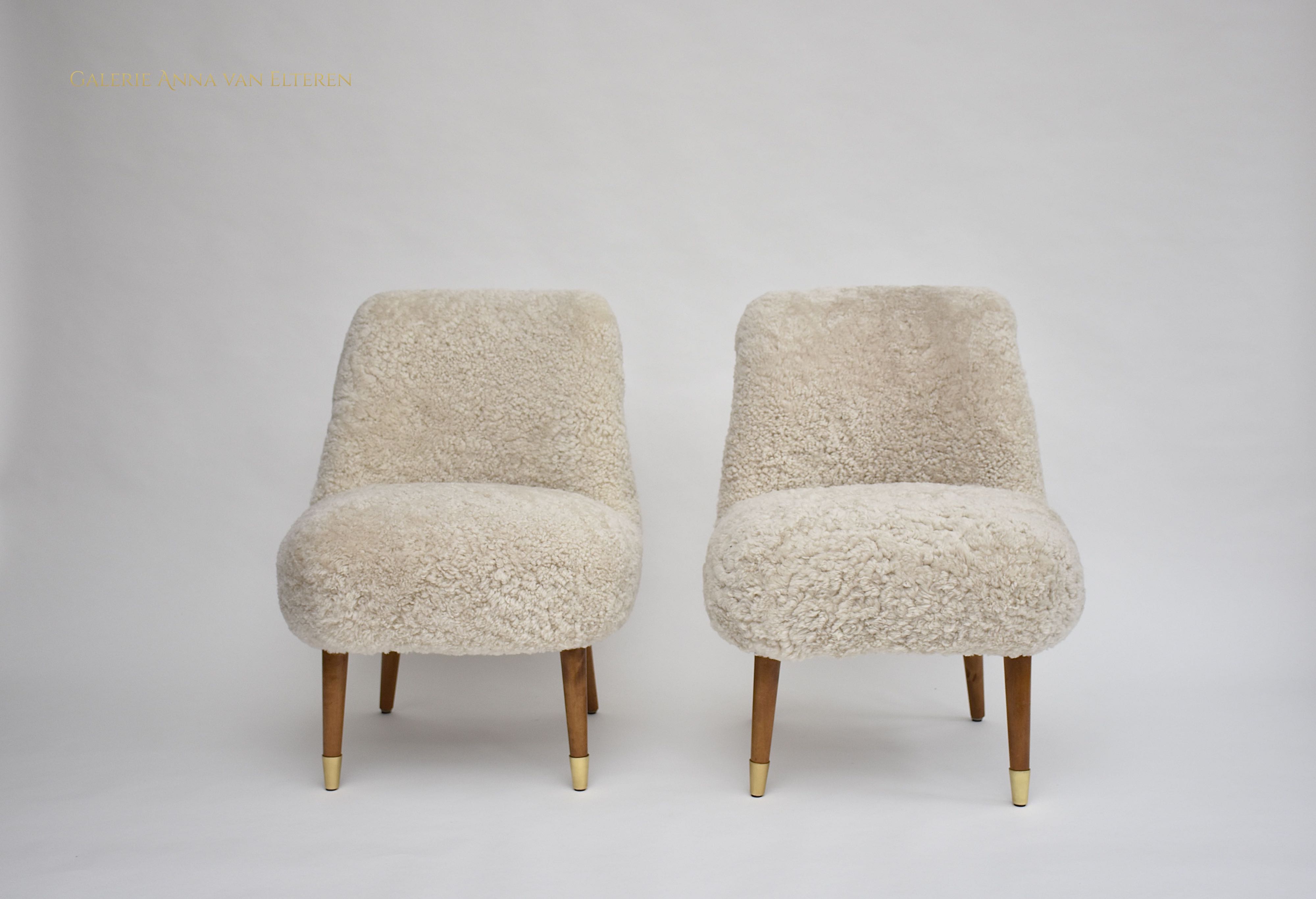 A pair of mid-century Swedish cocktail/lounge  chairs