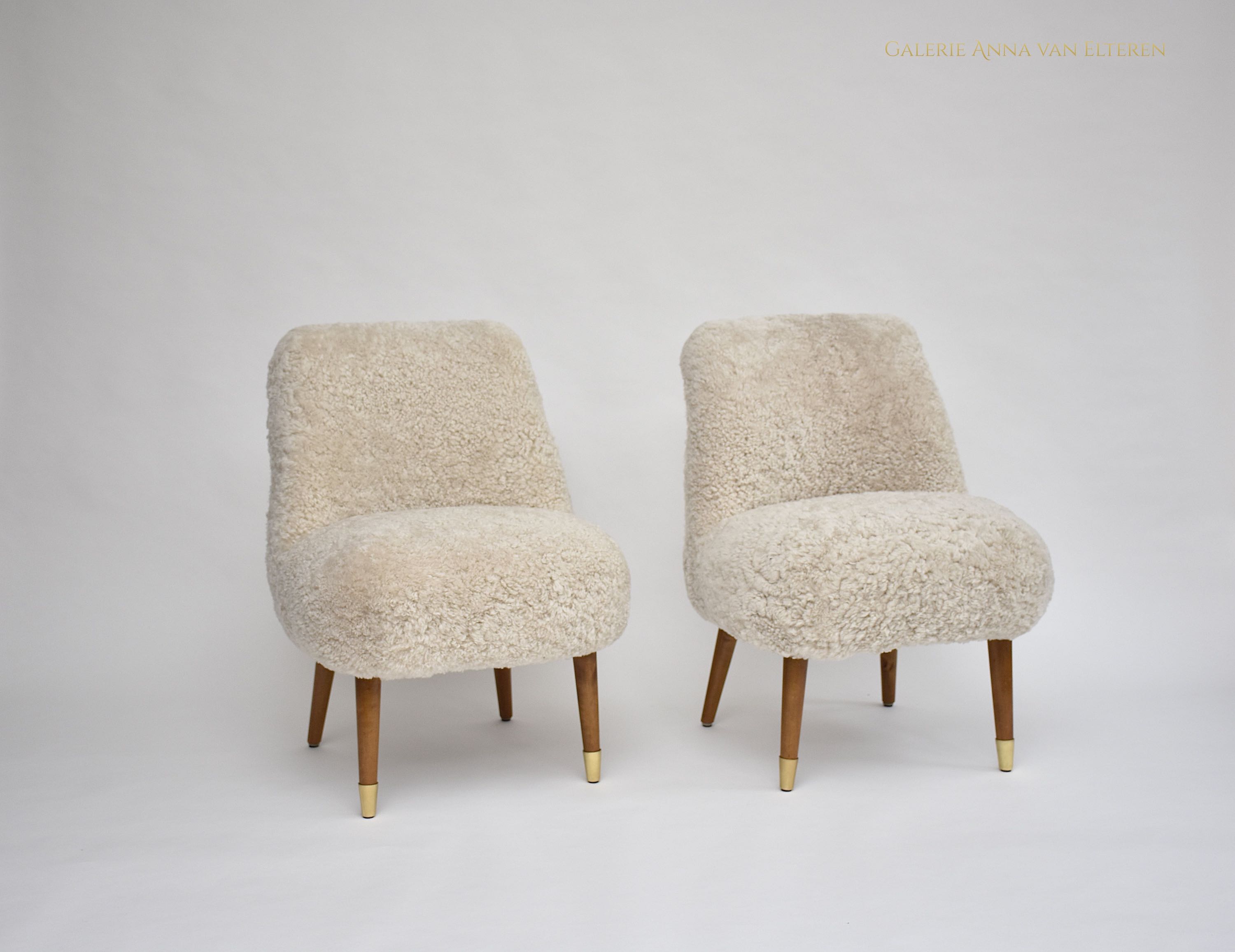 A pair of mid-century Swedish cocktail/lounge  chairs