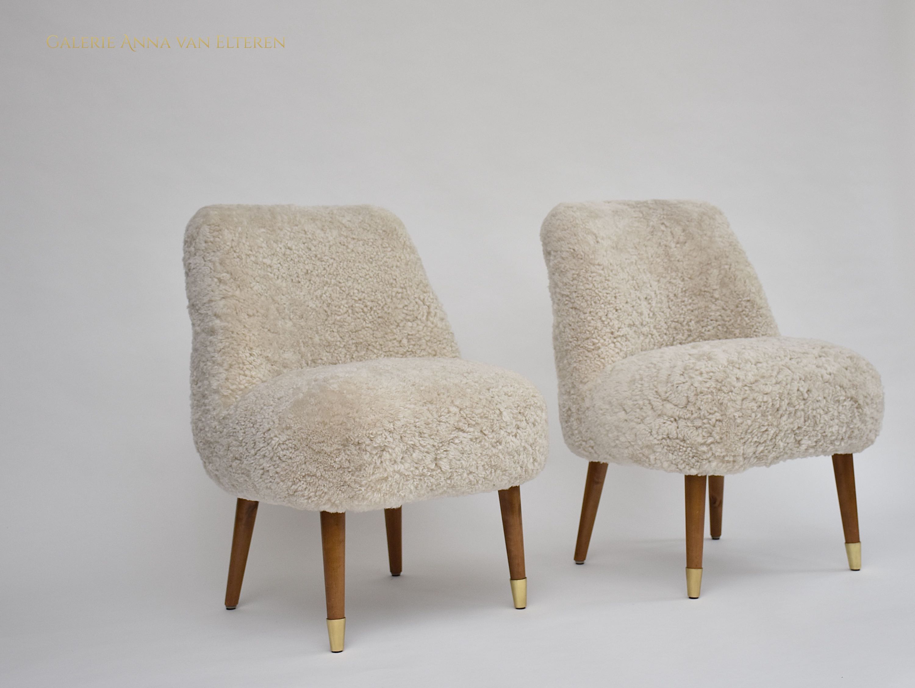 A pair of mid-century Swedish cocktail/lounge  chairs