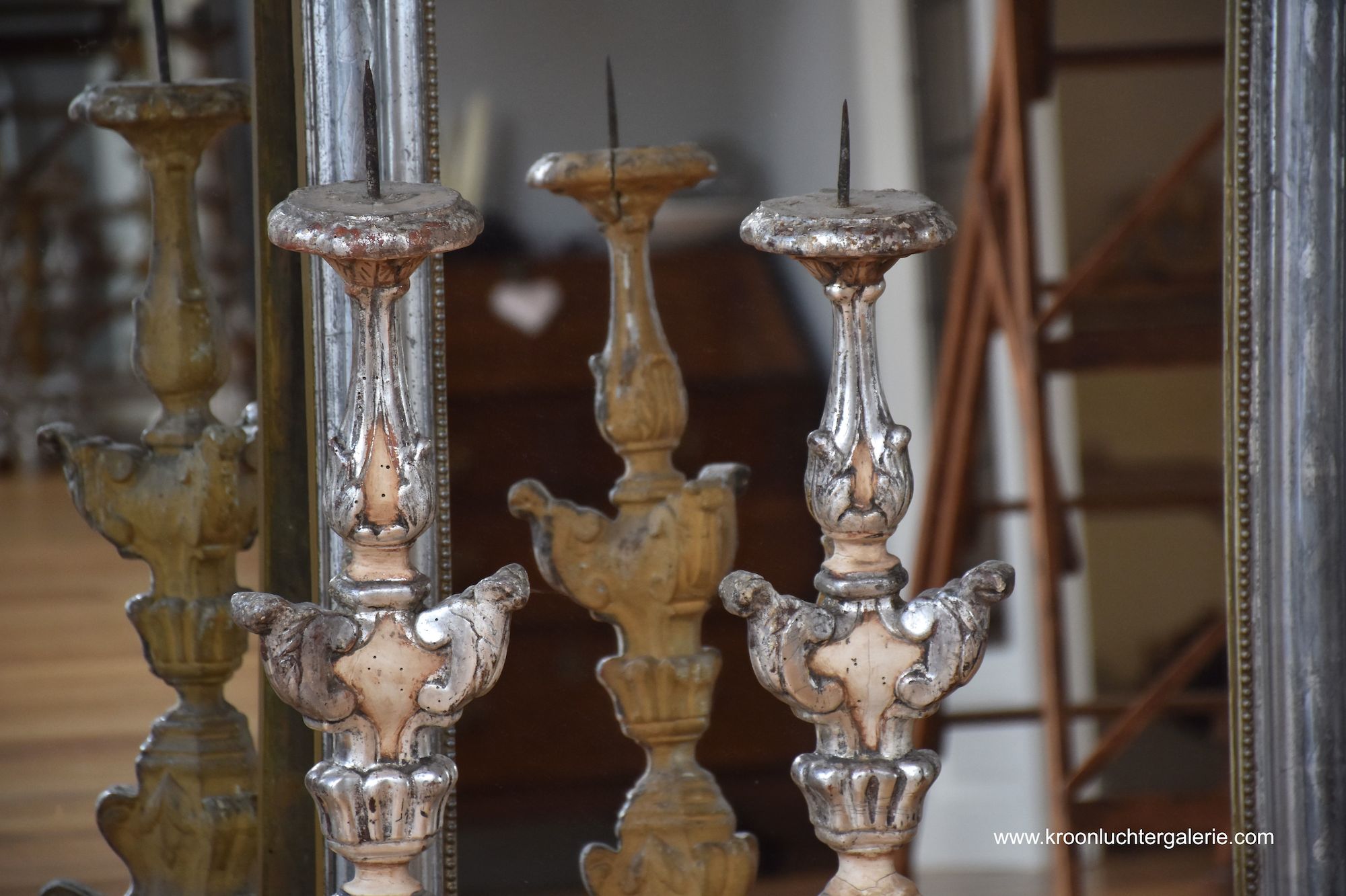 A pair of 19th century carved and gilded Italian torcheres