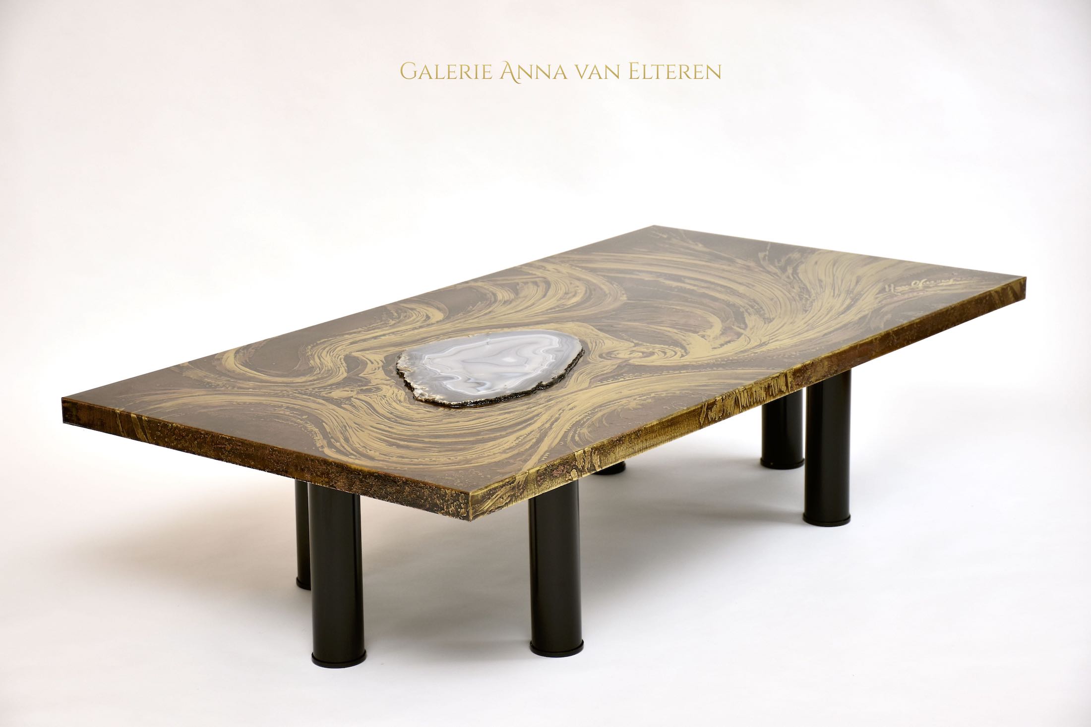 Marc D'Haenens design salontafel met een agaat