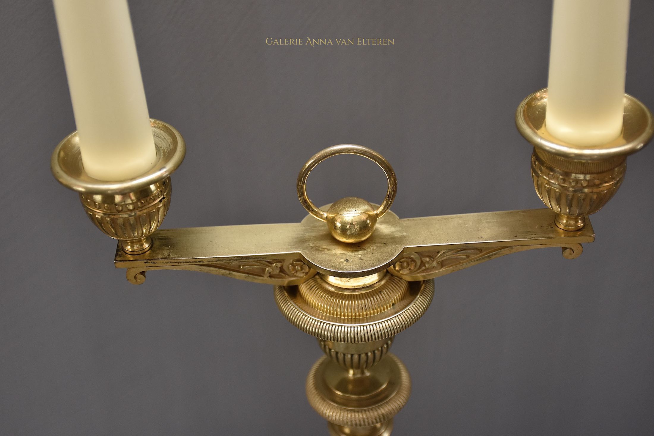 A pair of rare ormolu Empire candelabra by Claude Galle