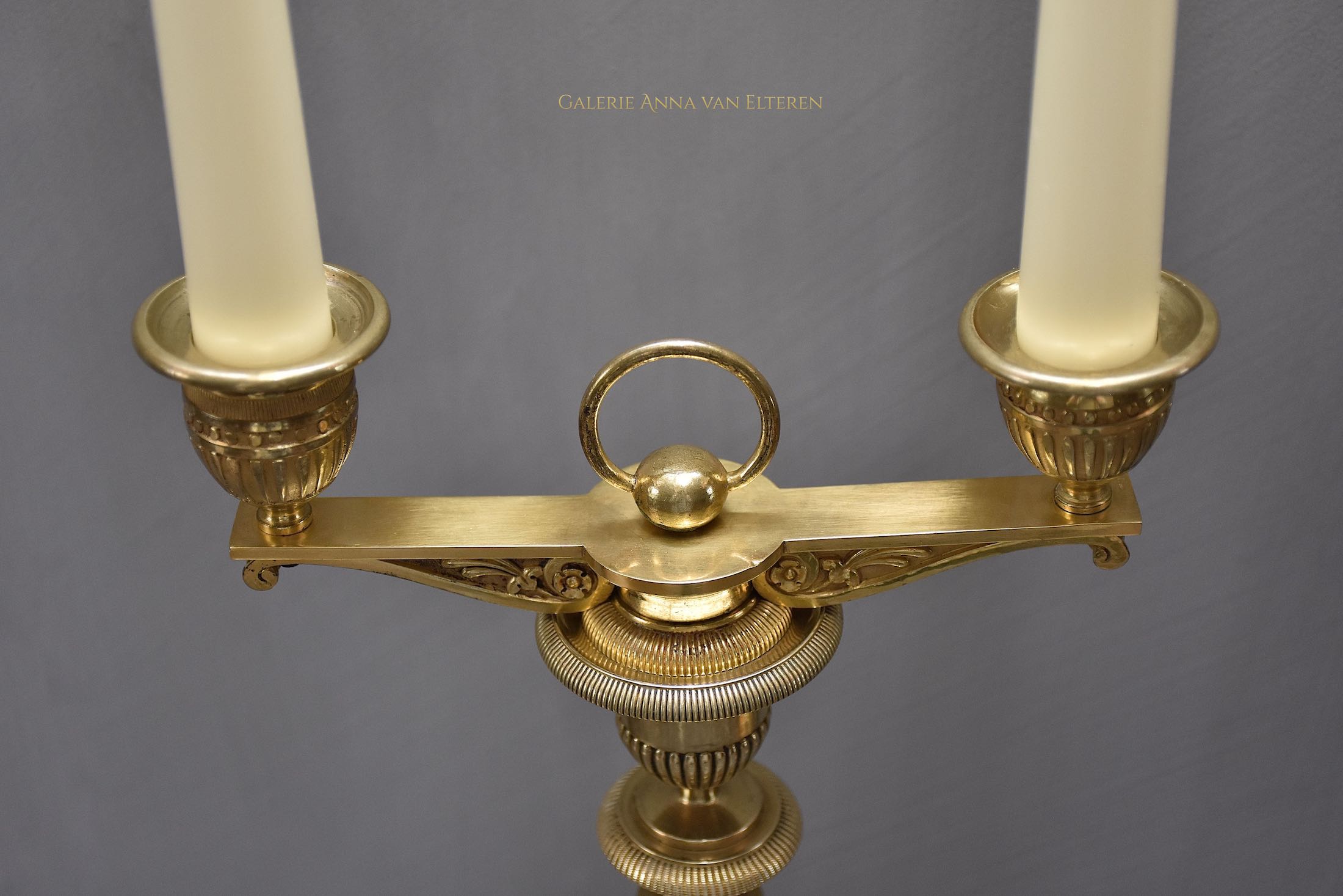 A pair of rare ormolu Empire candelabra by Claude Galle