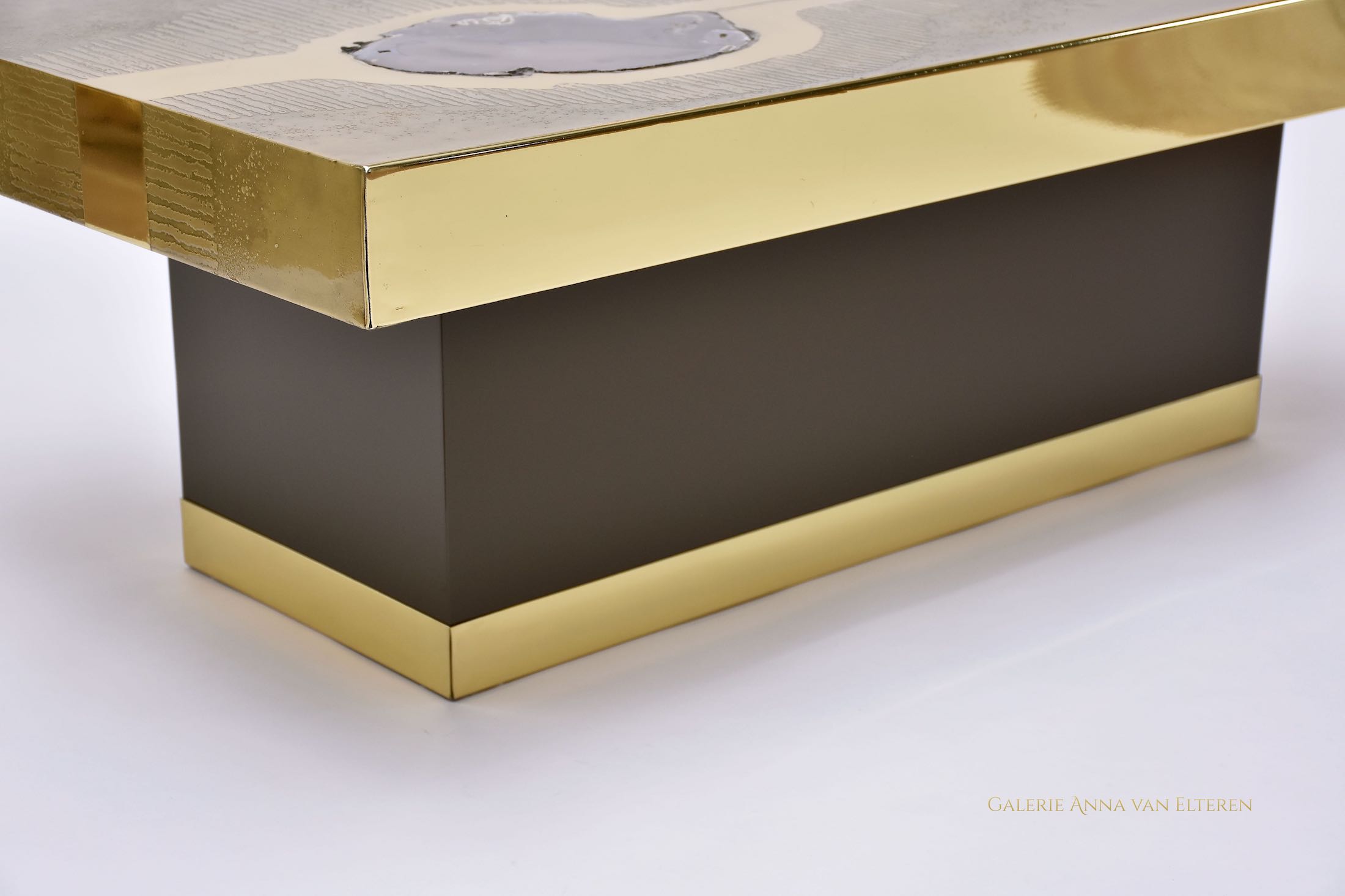 Marc D'Haenens brass etched coffee table