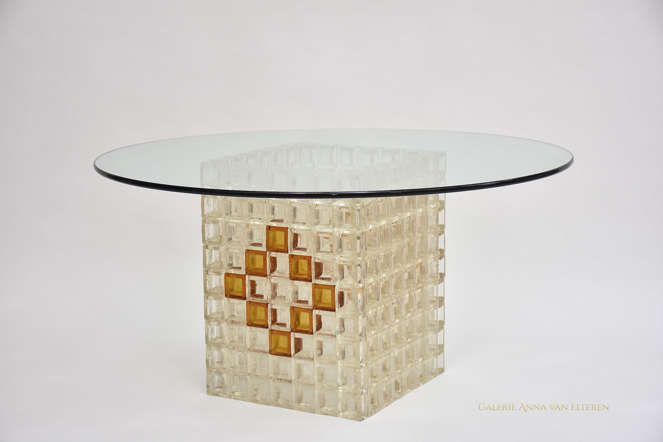 Mid-century Murano coffee table by Poliarte