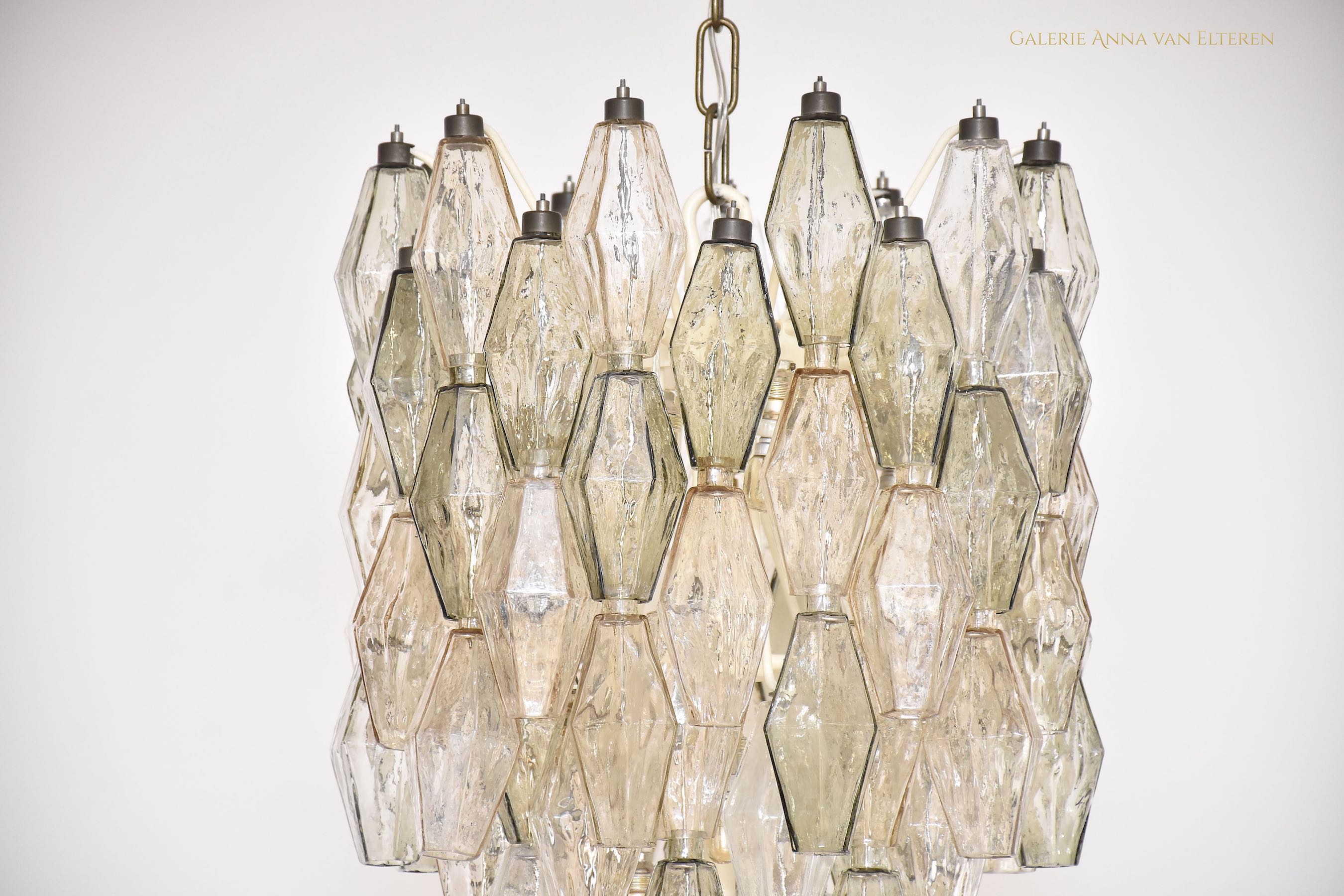 Mid-century chandelier 'Poliedri' by Carlo Scarpa for Venini Murano