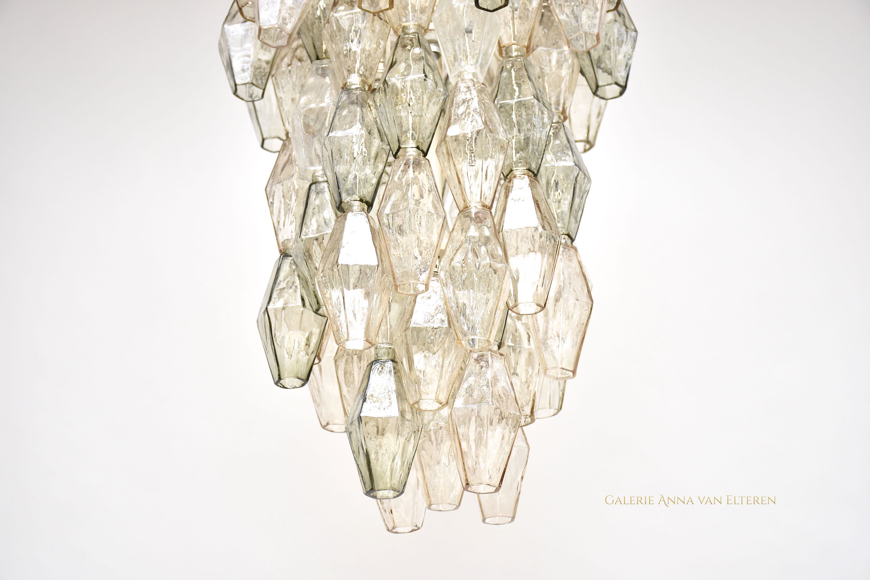 Mid-century chandelier 'Poliedri' by Carlo Scarpa for Venini Murano