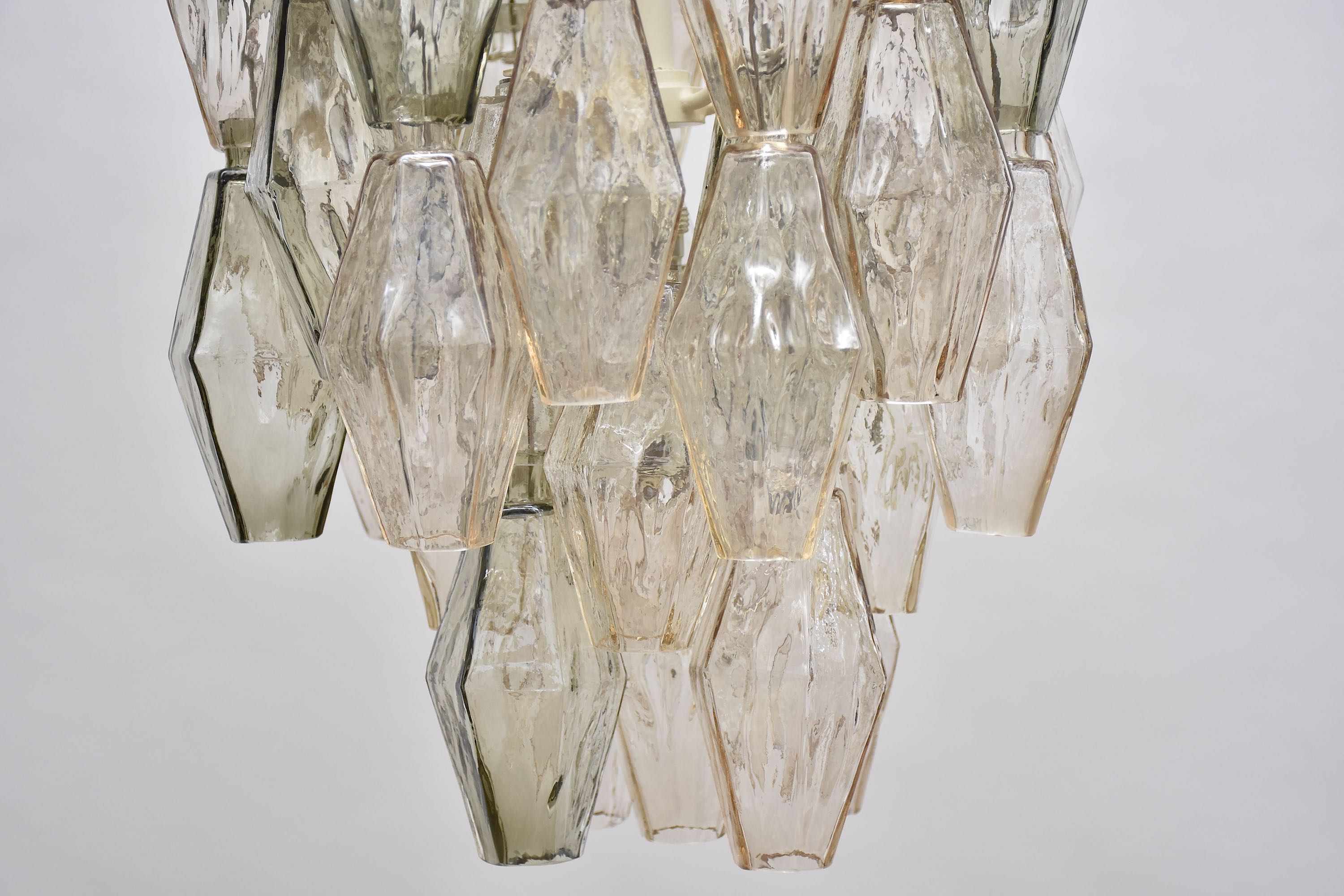 Mid-century chandelier 'Poliedri' by Carlo Scarpa for Venini Murano