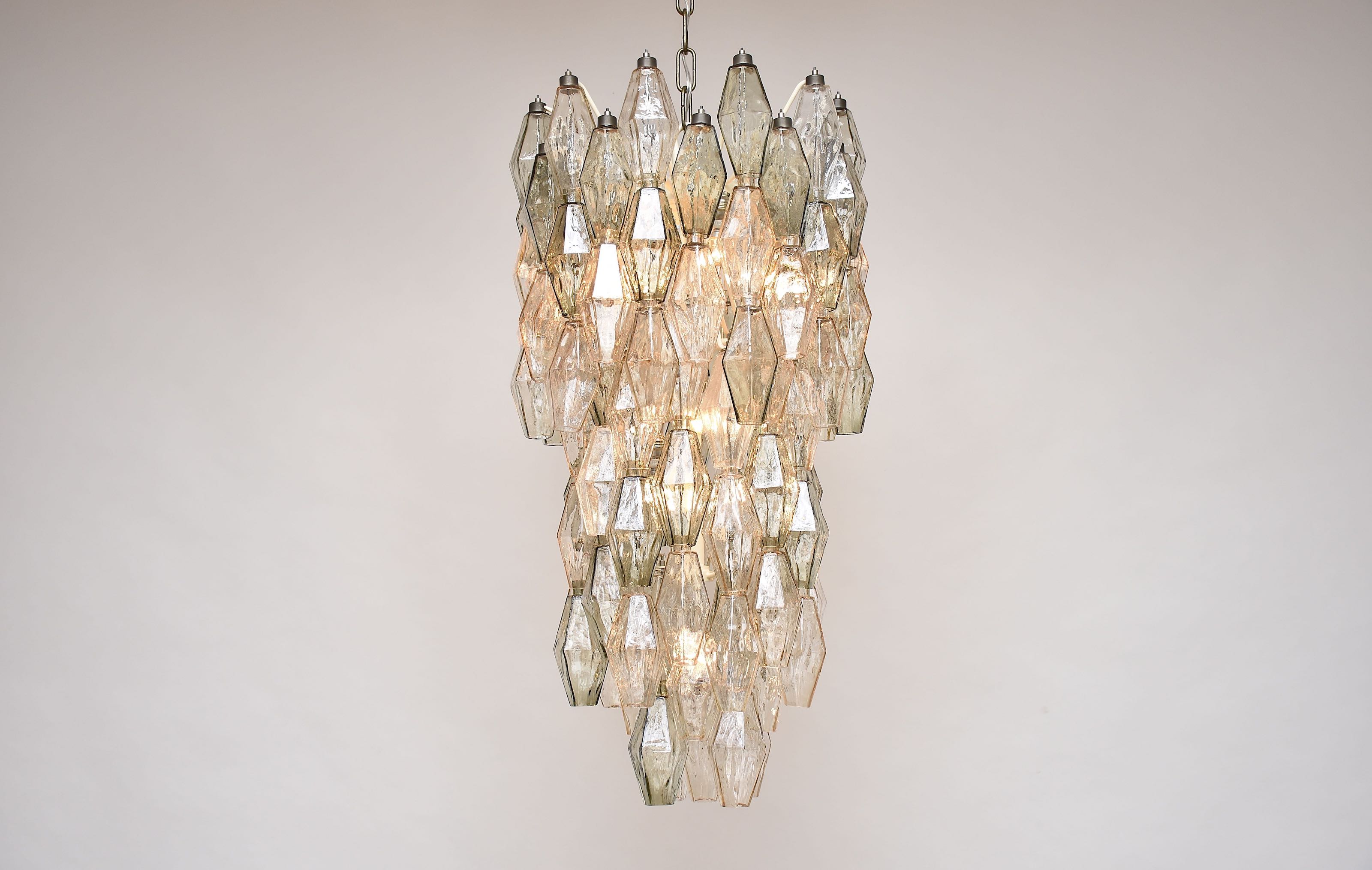 Mid-century chandelier 'Poliedri' by Carlo Scarpa for Venini Murano