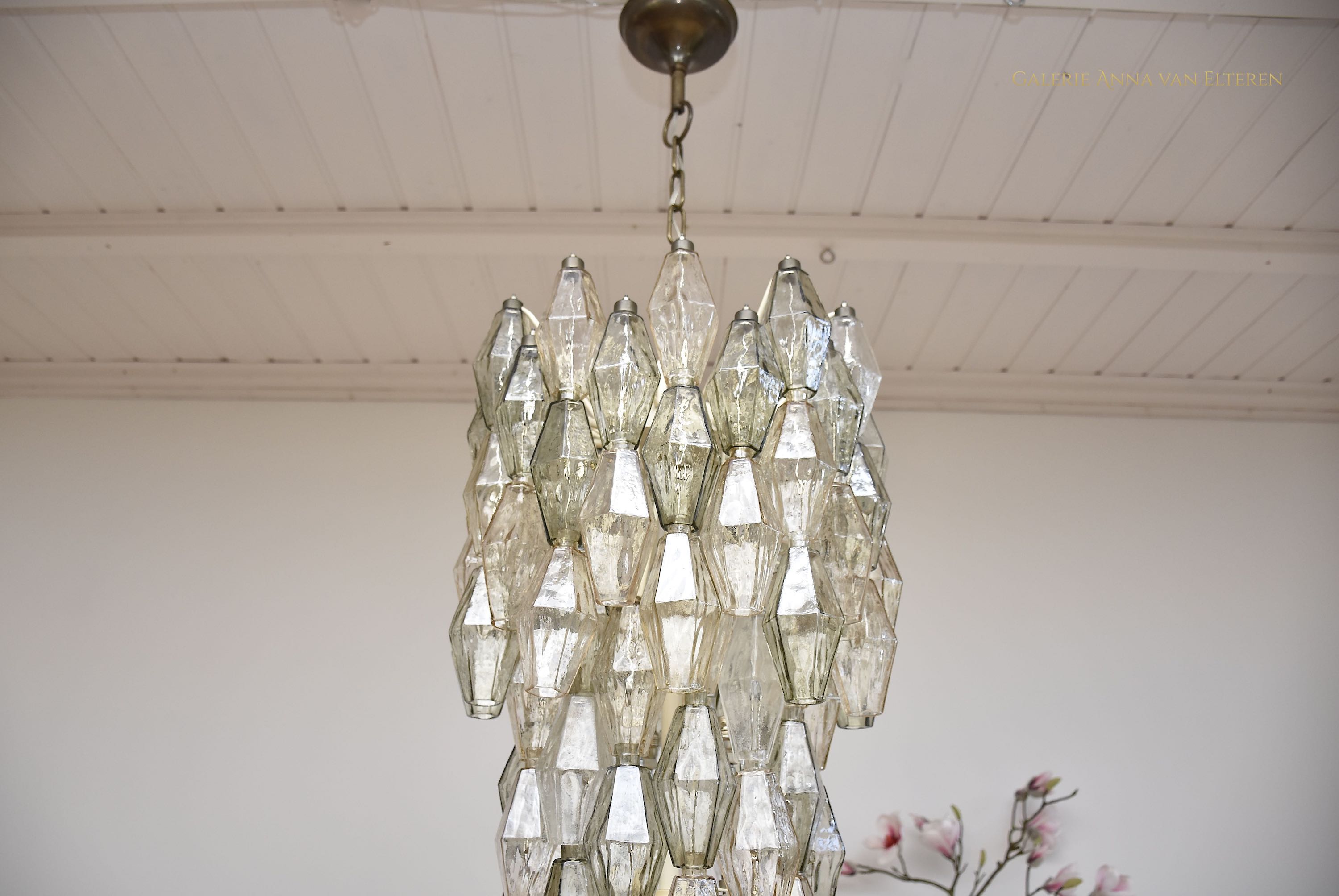 Mid-century chandelier 'Poliedri' by Carlo Scarpa for Venini Murano