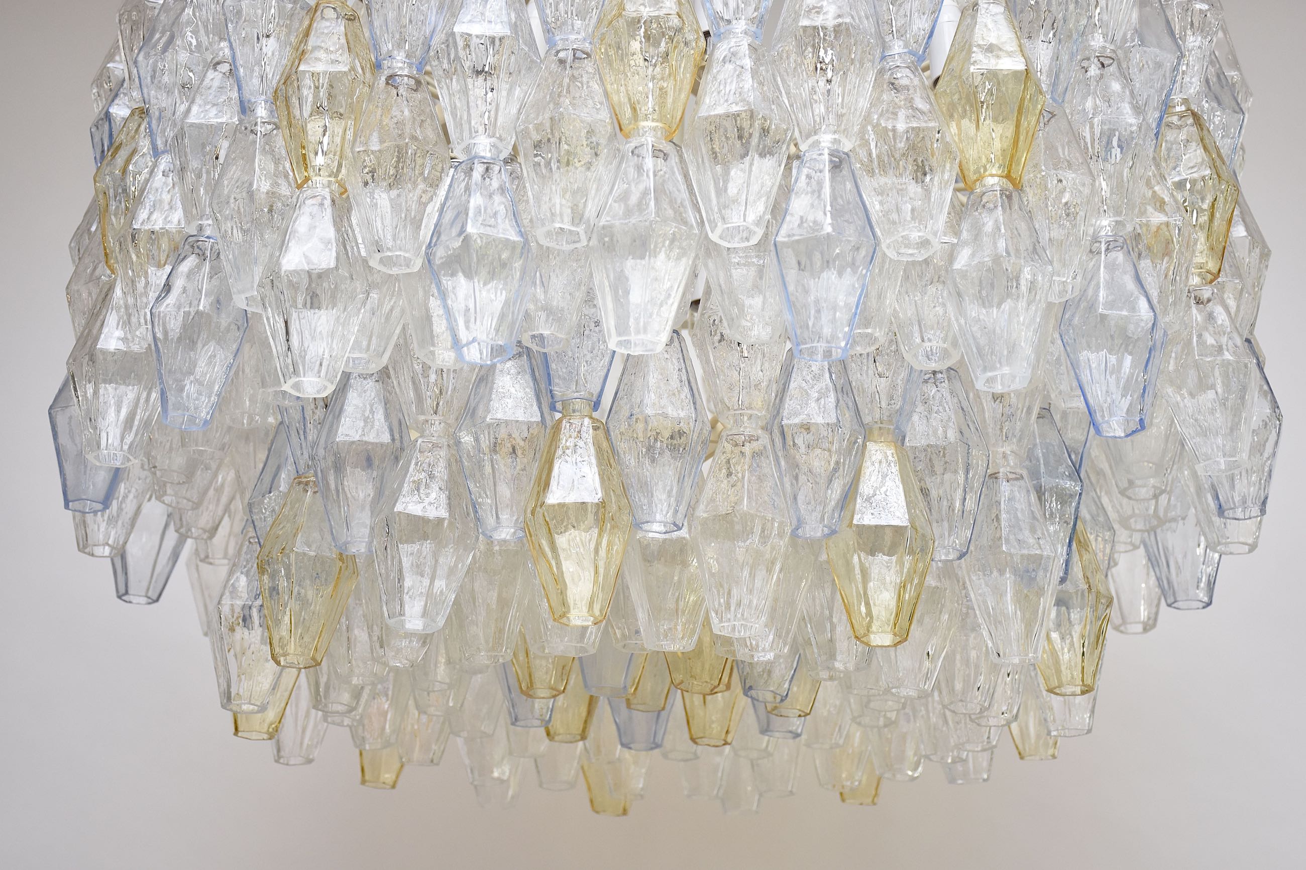 Grote Murano kroonluchter 'Poliedri' van Carlo Scarpa voor Venini