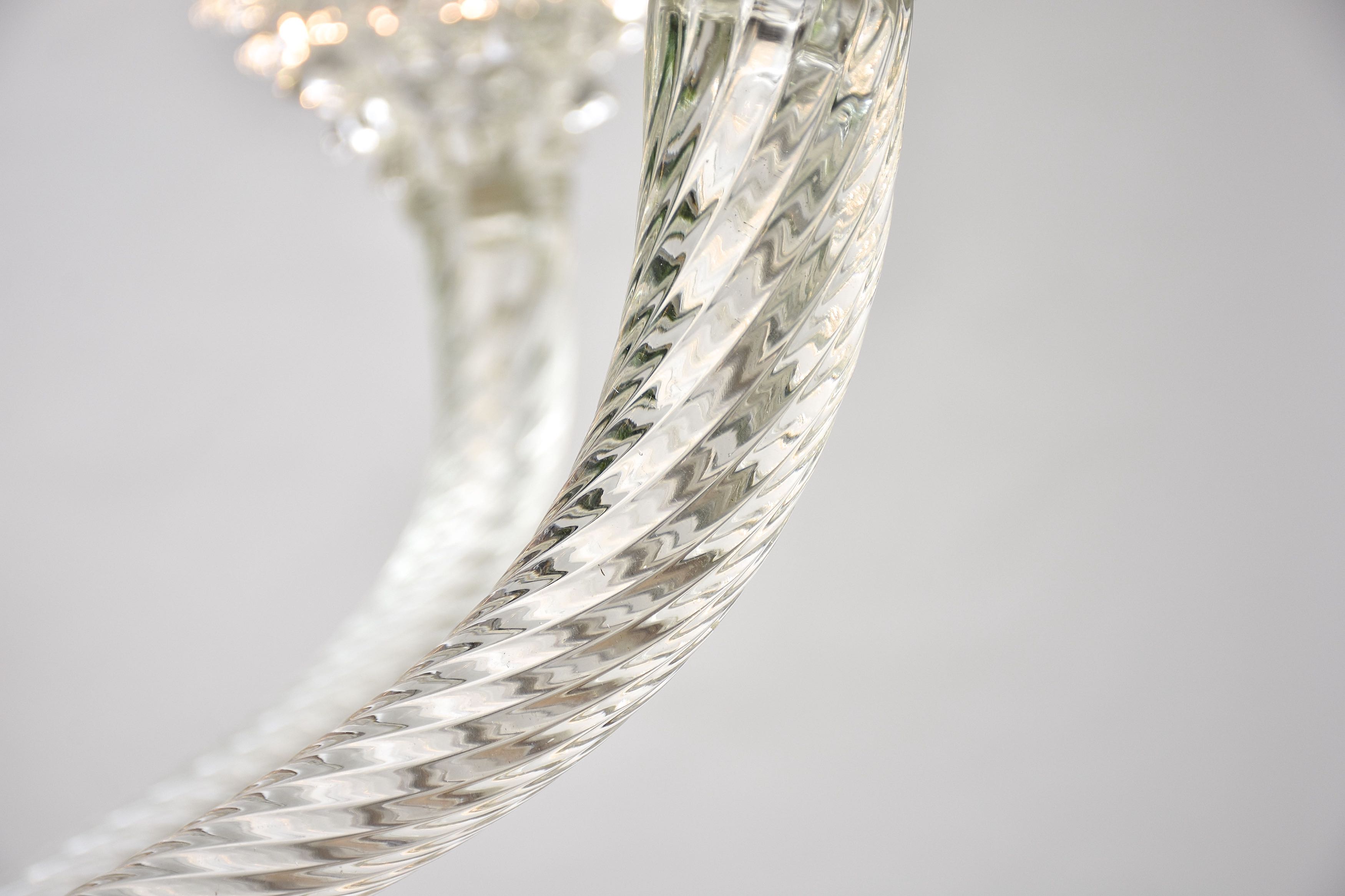 Mid-century Italian Murano chandelier 'Rostrato' by Barovier