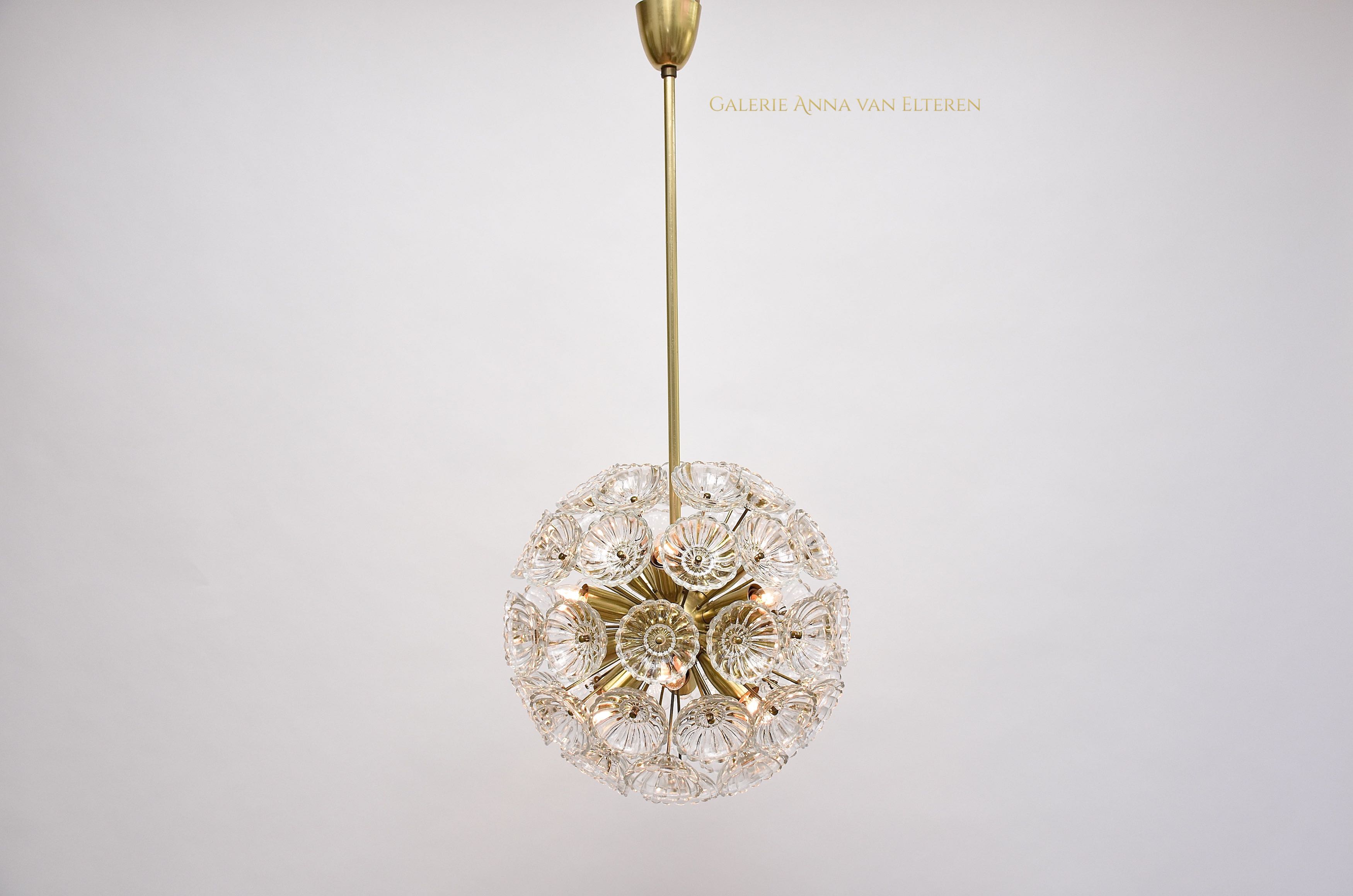 Mid-century floral chandelier