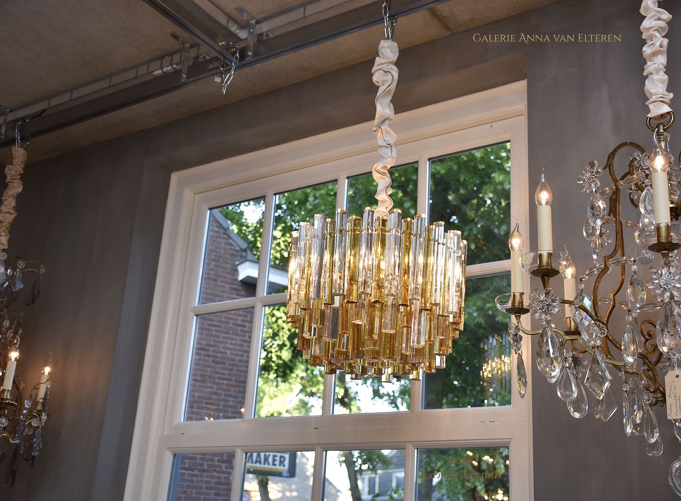 Venini Murano chandelier 'Trilobo' with 6 light