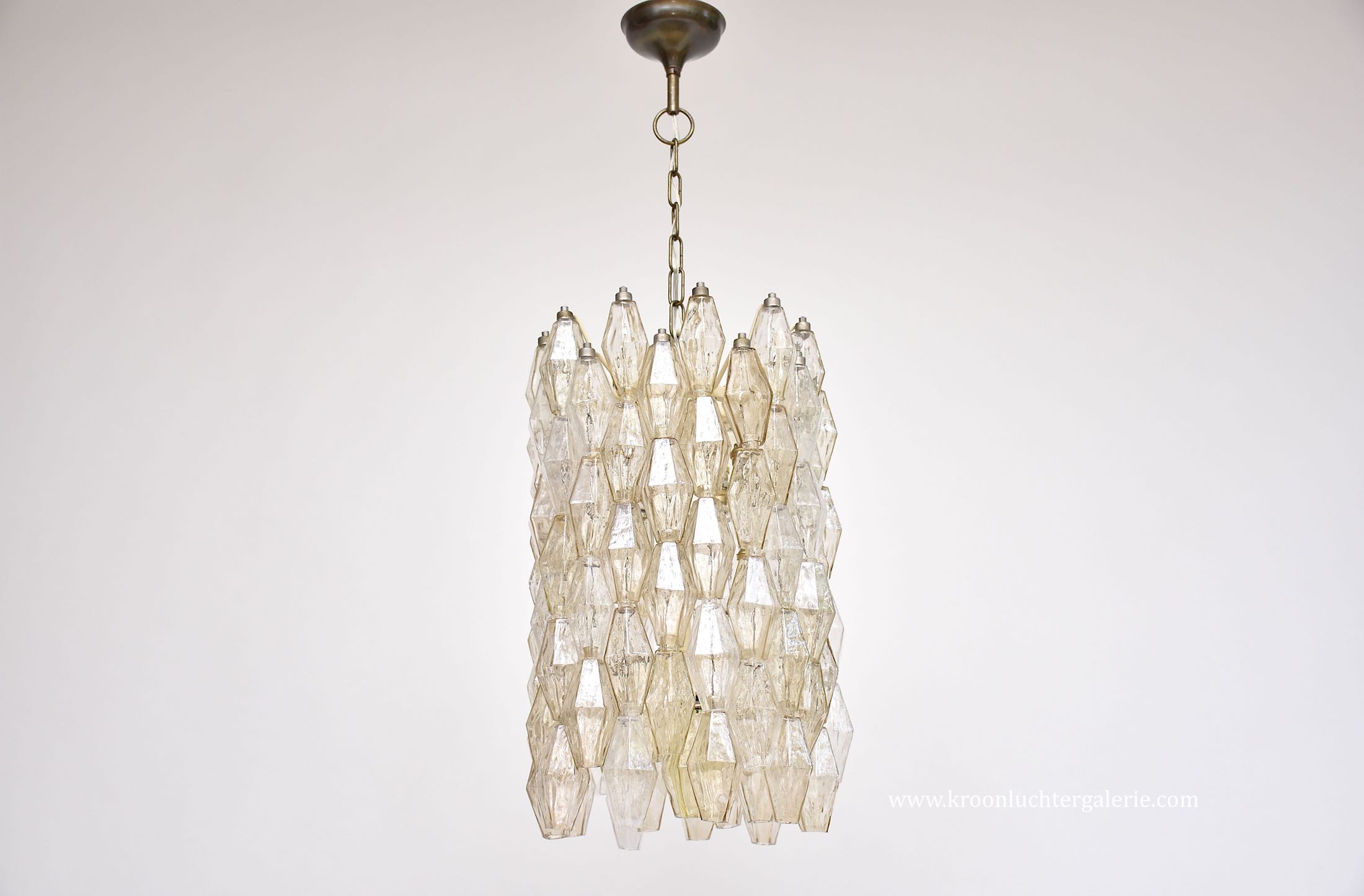 Venini Murano chandelier Poliedri by Carlo Scarpa