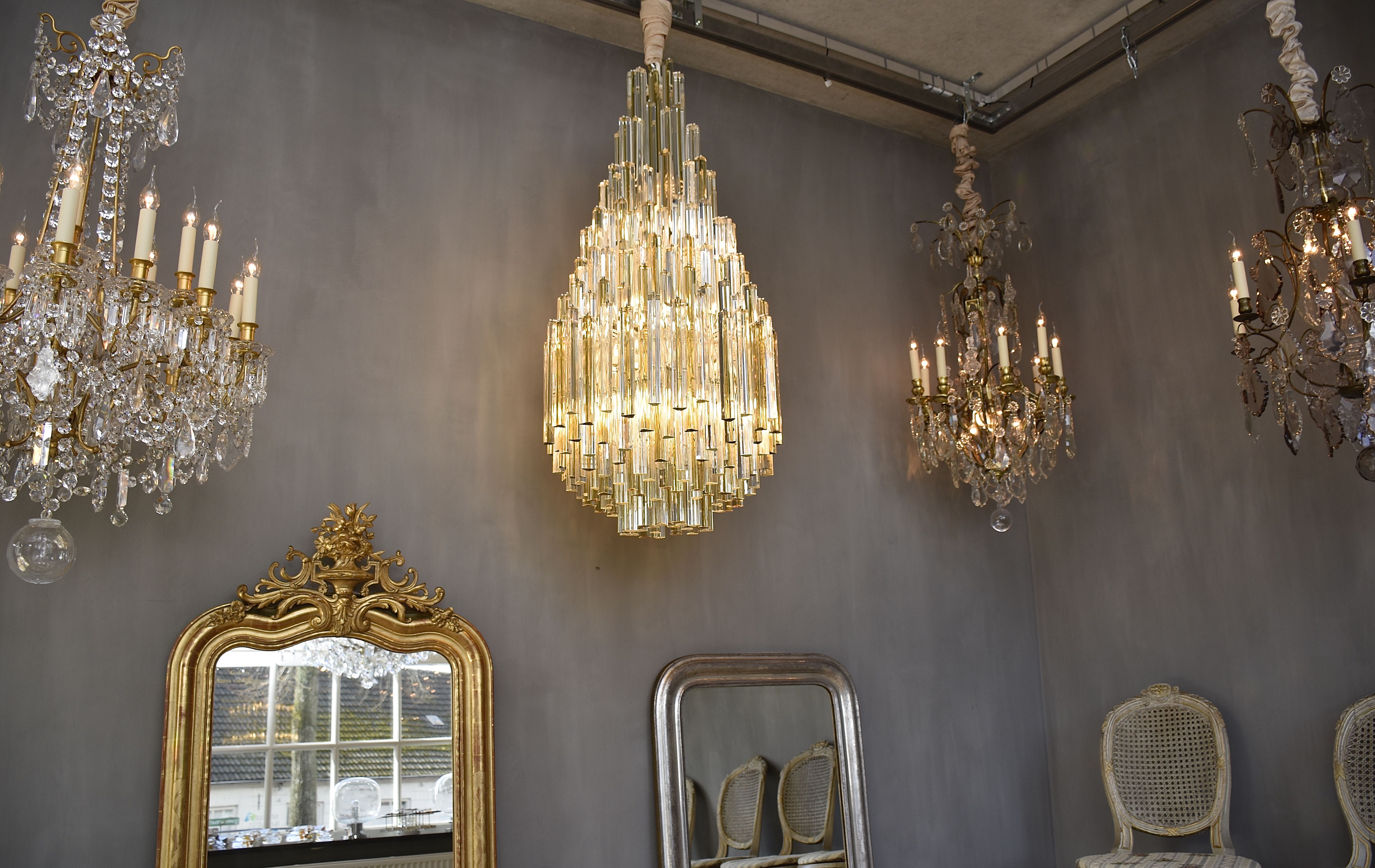 Monumental mid-century Murano chandelier by Venini