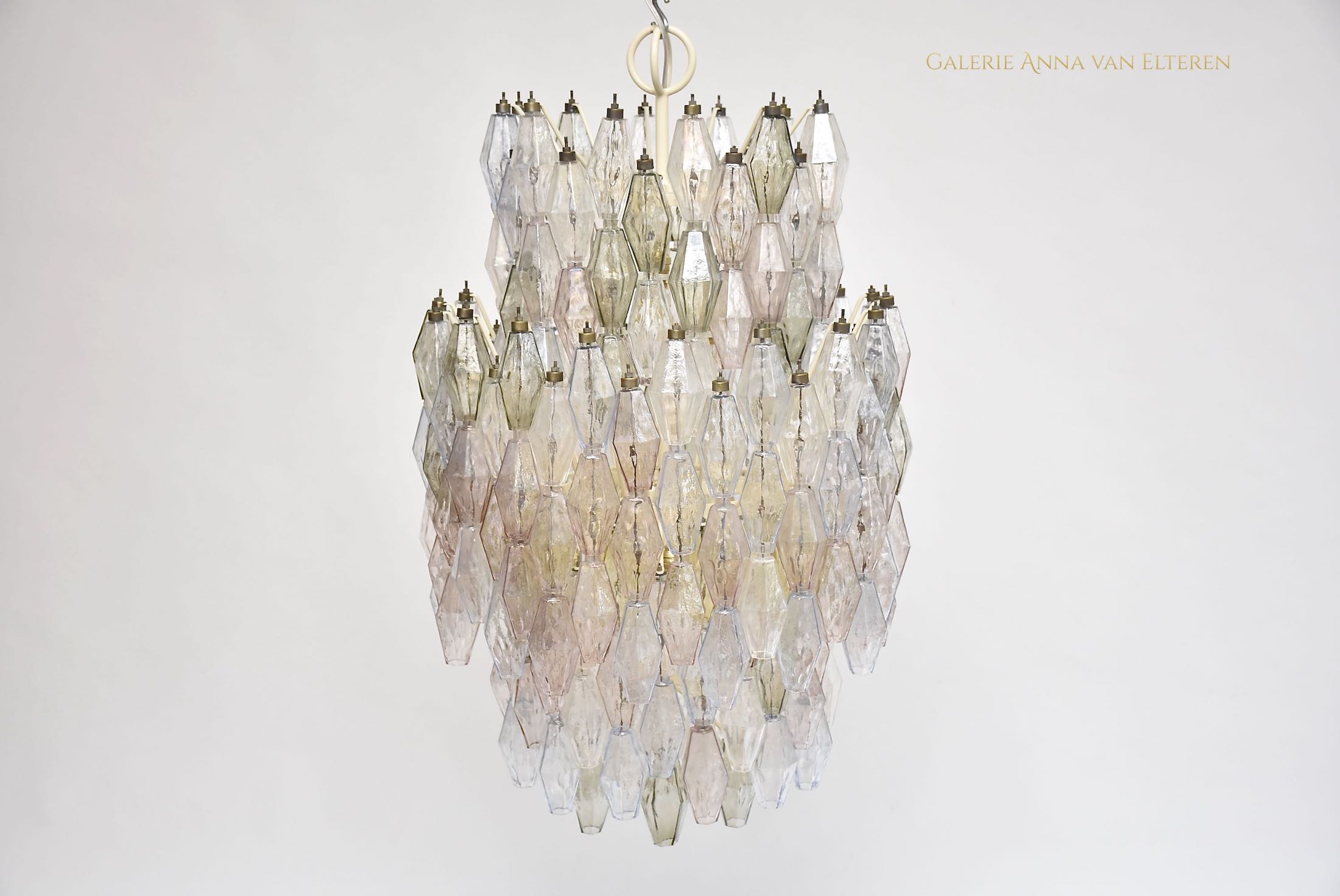 Large Paolo Venini chandelier 'Poliedri' by Carlo Scarpa