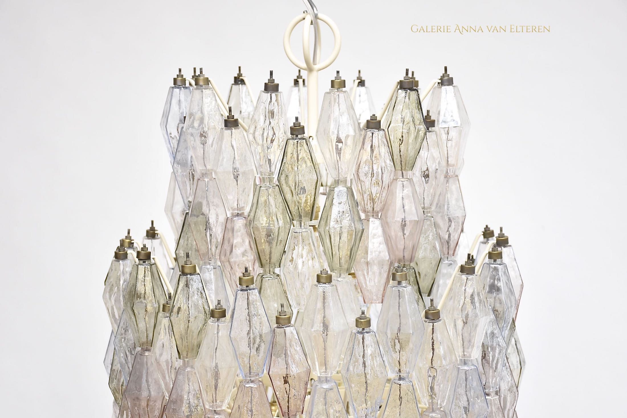 Large Paolo Venini chandelier 'Poliedri' by Carlo Scarpa