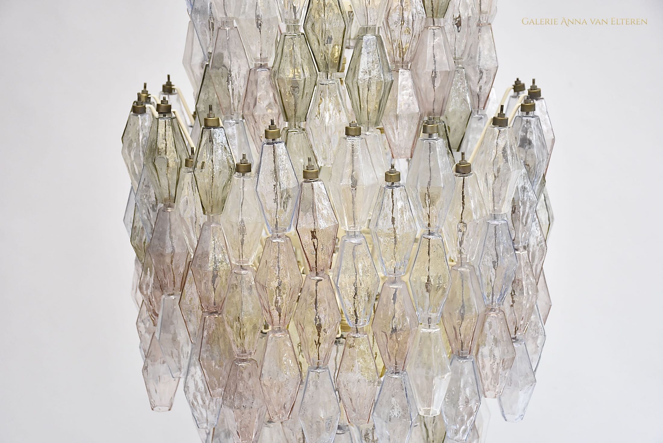 Large Paolo Venini chandelier 'Poliedri' by Carlo Scarpa