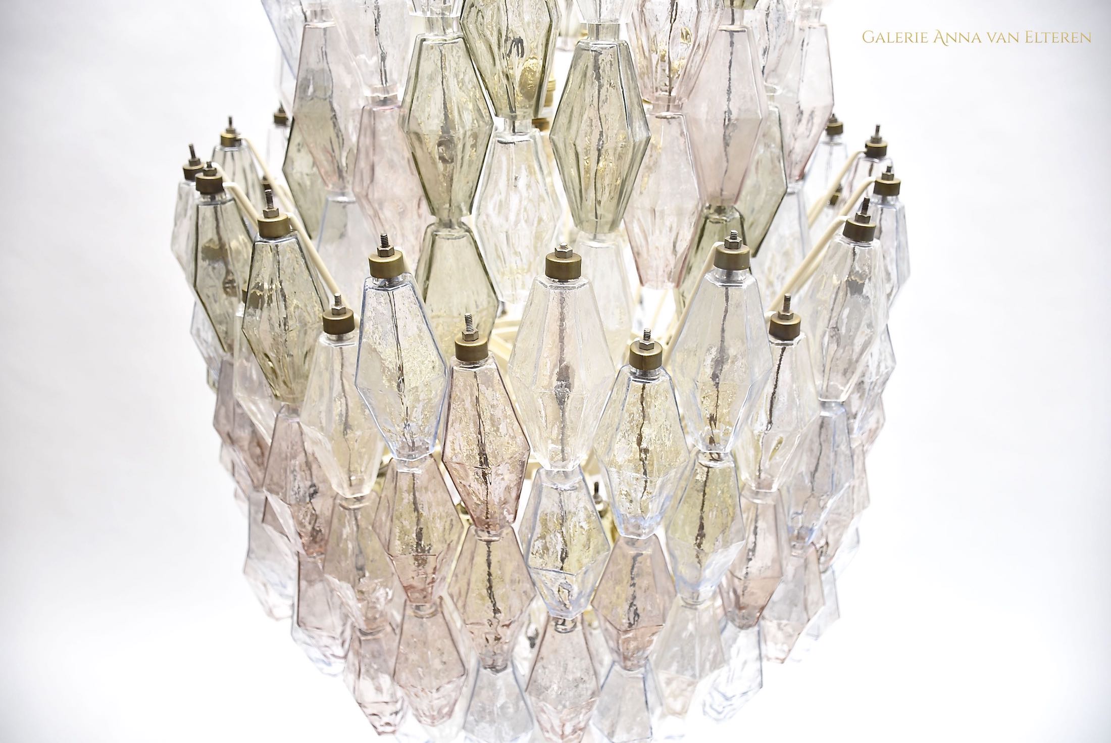 Large Paolo Venini chandelier 'Poliedri' by Carlo Scarpa