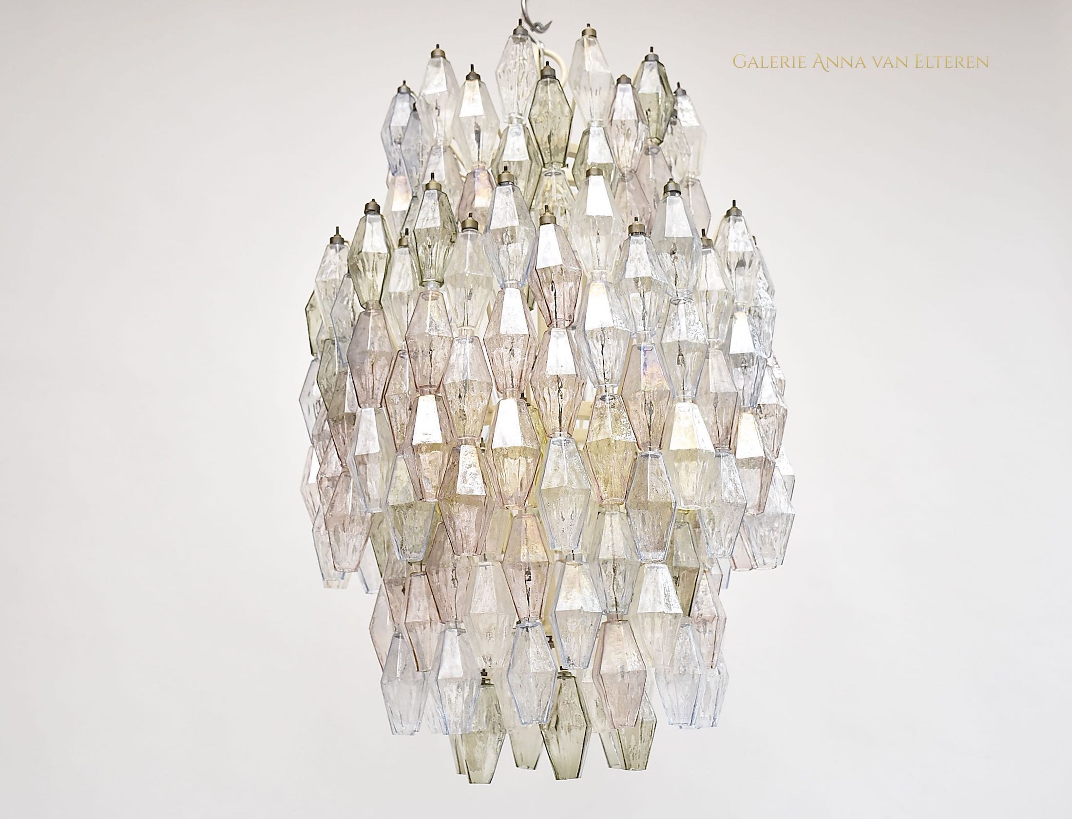 Large Paolo Venini chandelier 'Poliedri' by Carlo Scarpa