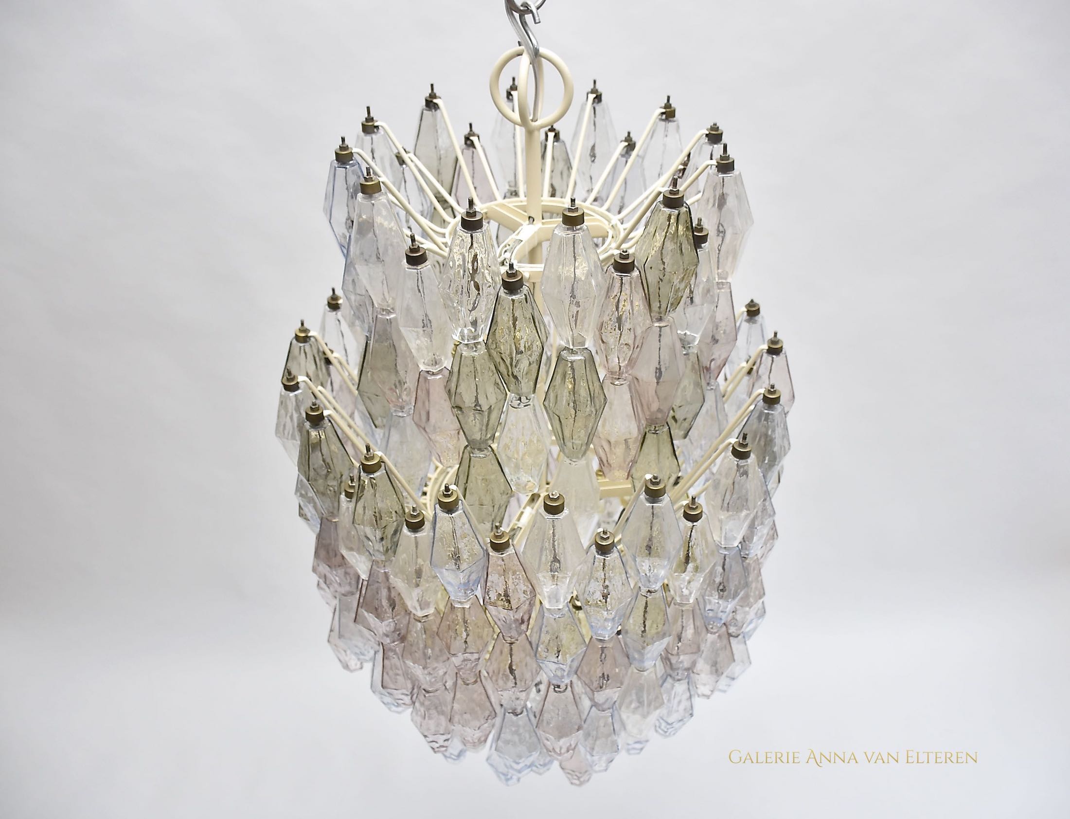 Large Paolo Venini chandelier 'Poliedri' by Carlo Scarpa