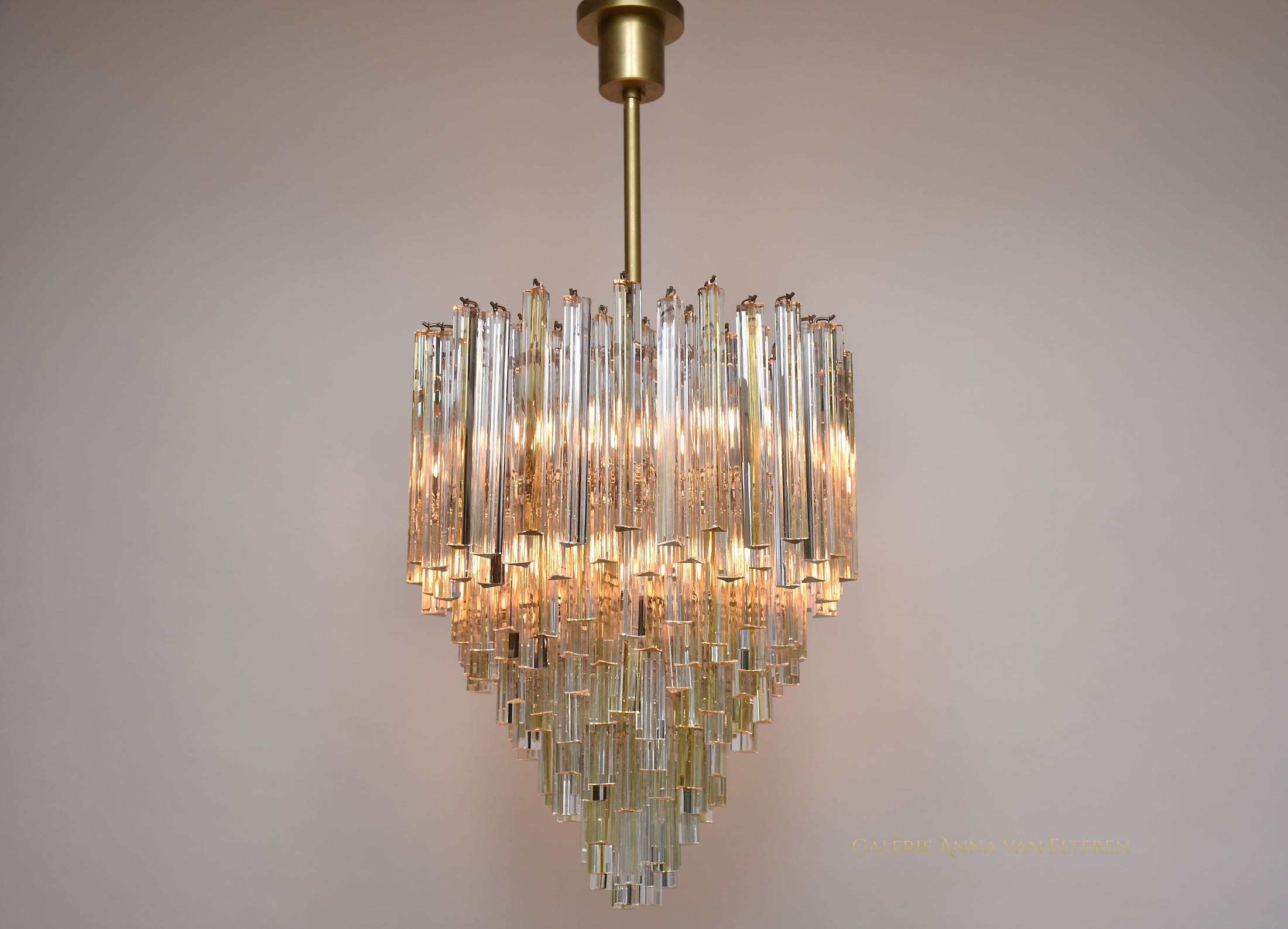 Mid-century Murano chandelier 'Trilobo' by Venini