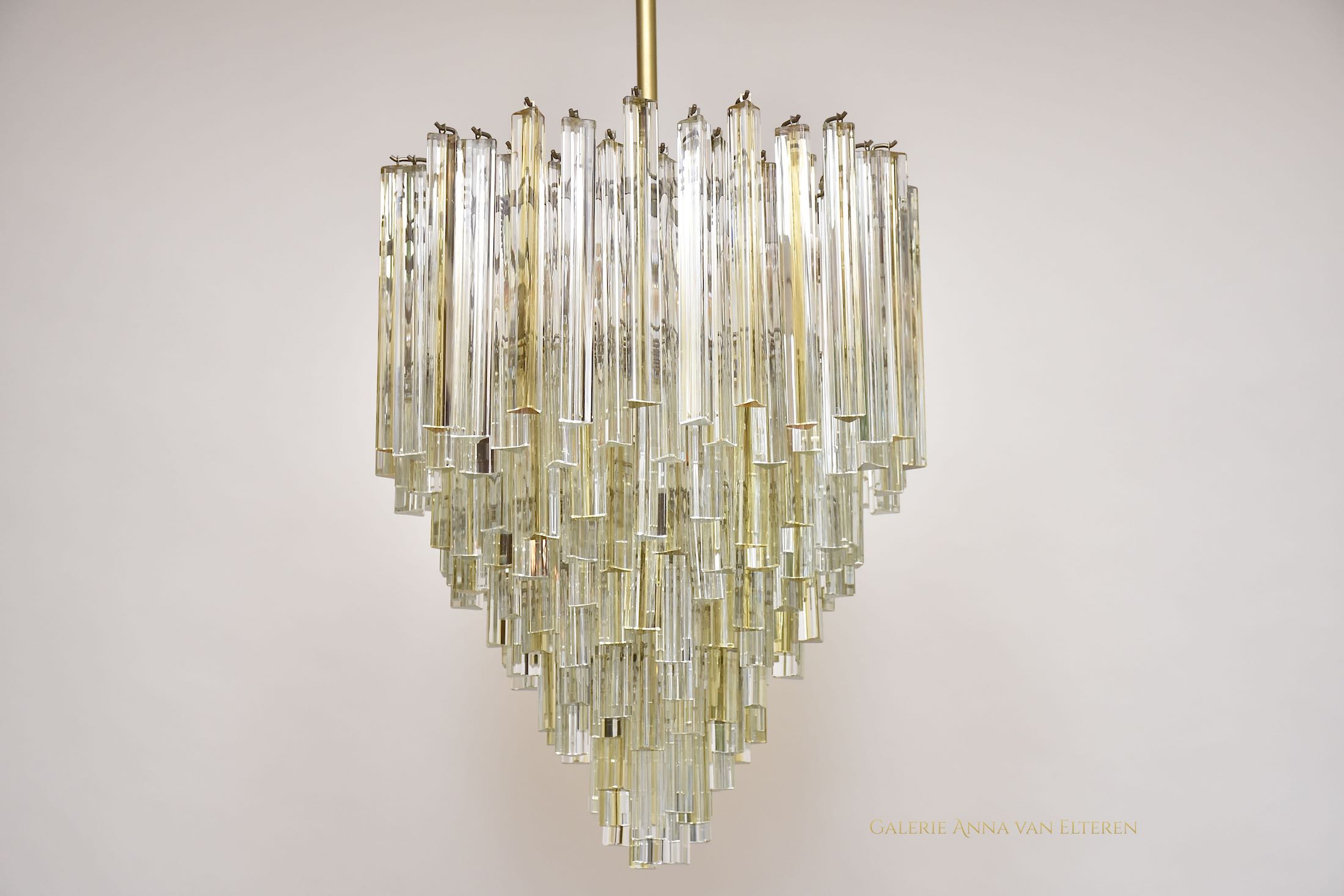 Mid-century Murano chandelier 'Trilobo' by Venini