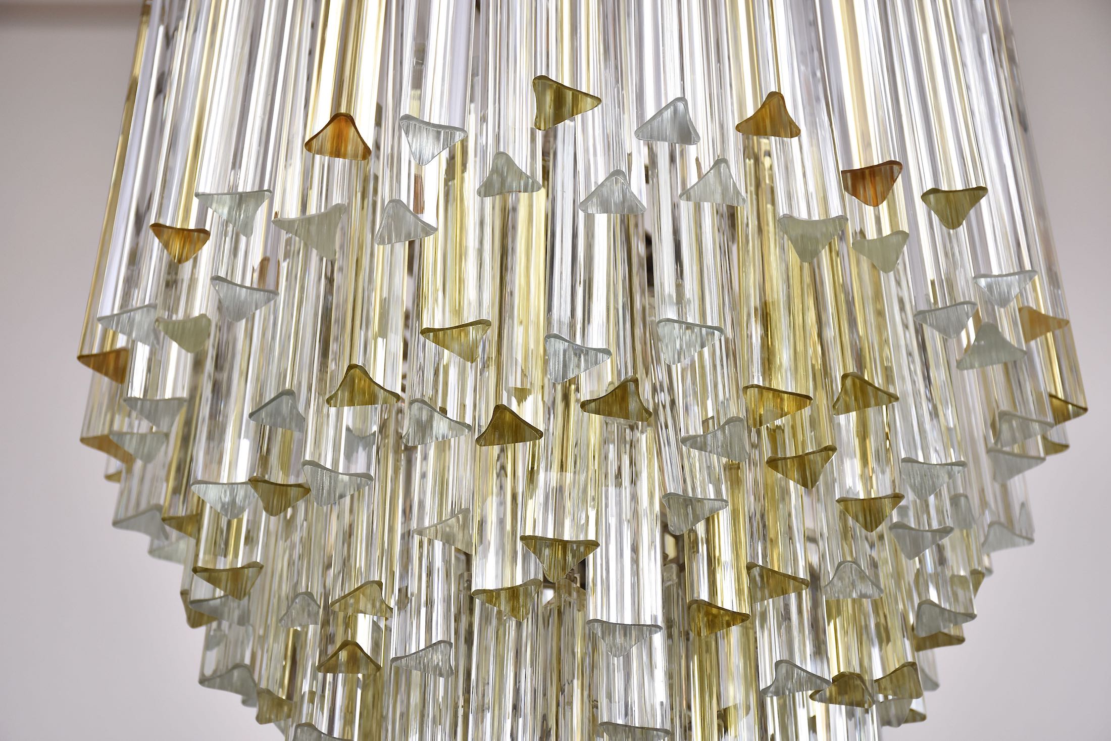 Mid-century Murano chandelier 'Trilobo' by Venini