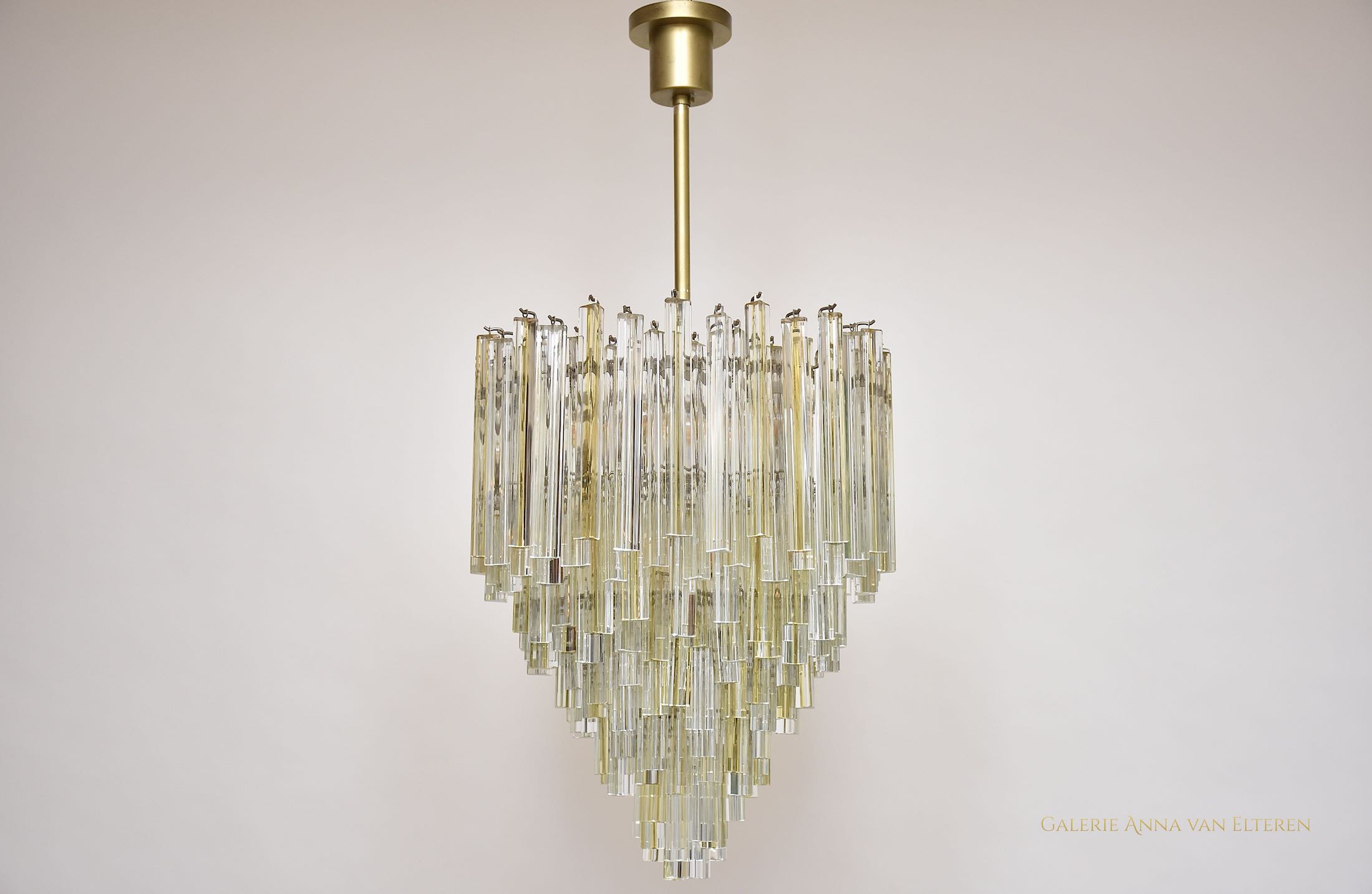 Mid-century Murano chandelier 'Trilobo' by Venini