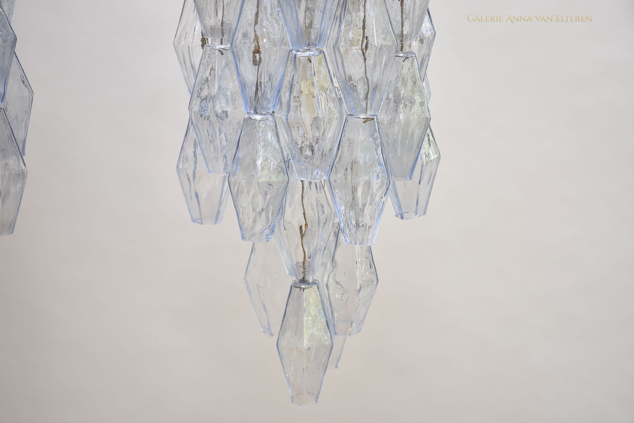 A pair of mid-century Venini Murano chandeliers