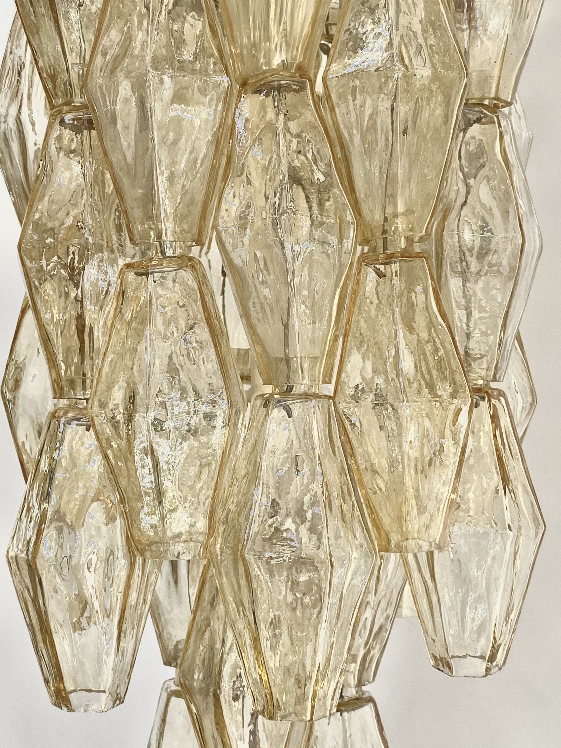 A pair of  mid-century Venini Murano chandeliers