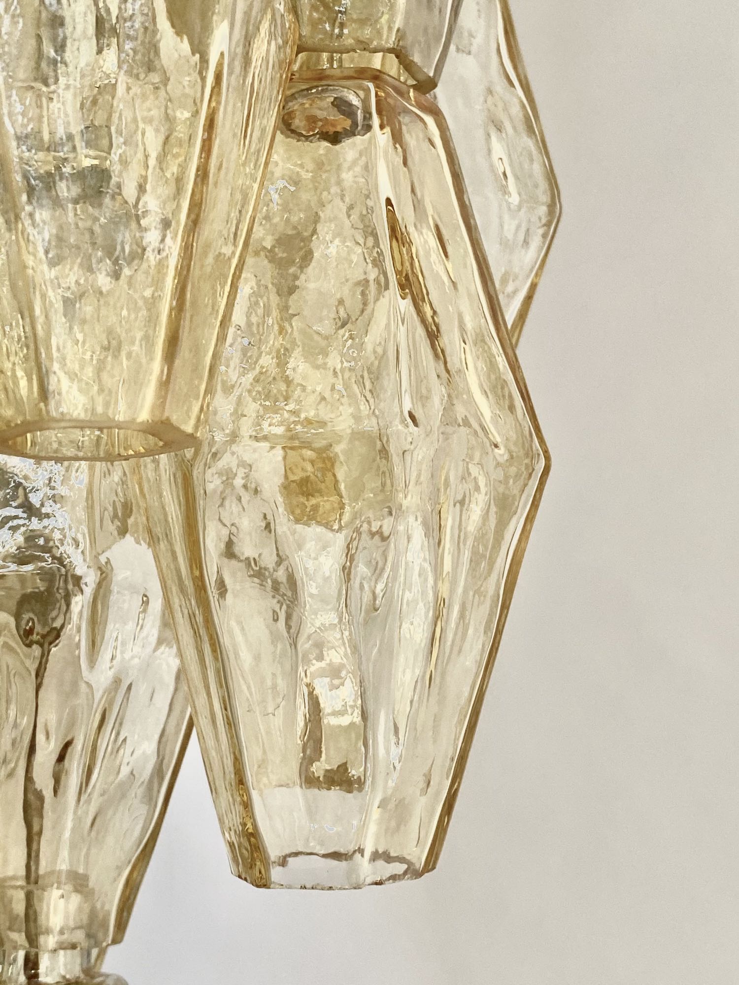 A pair of  mid-century Venini Murano chandeliers