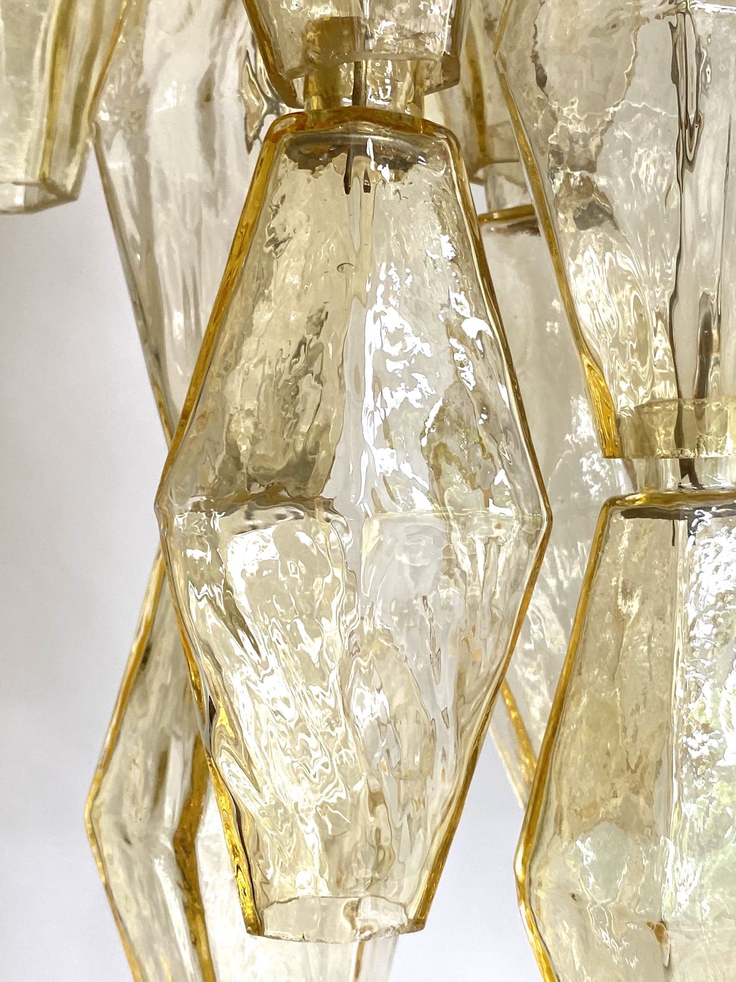 A pair of  mid-century Venini Murano chandeliers