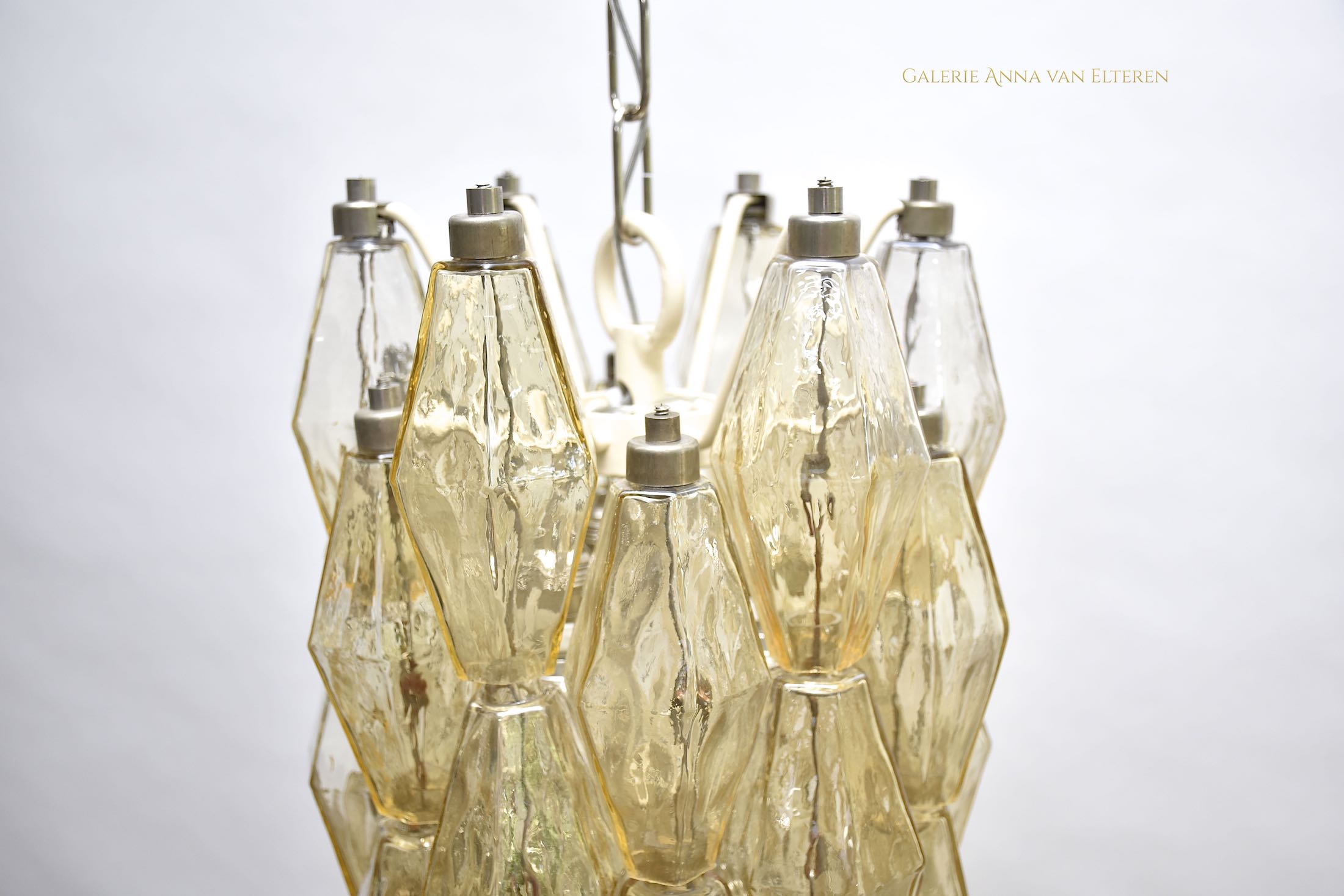 A pair of  mid-century Venini Murano chandeliers