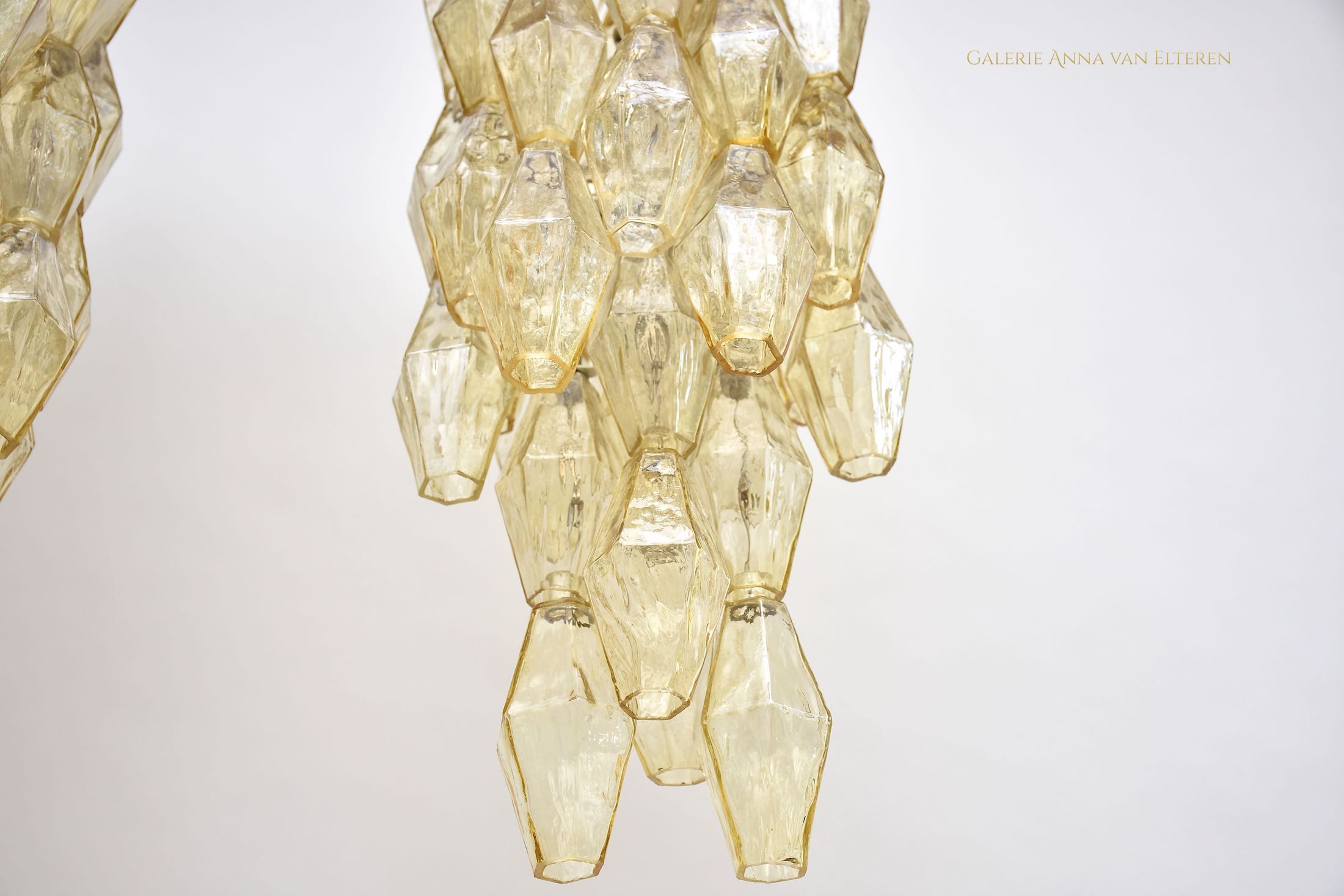 A pair of  mid-century Venini Murano chandeliers