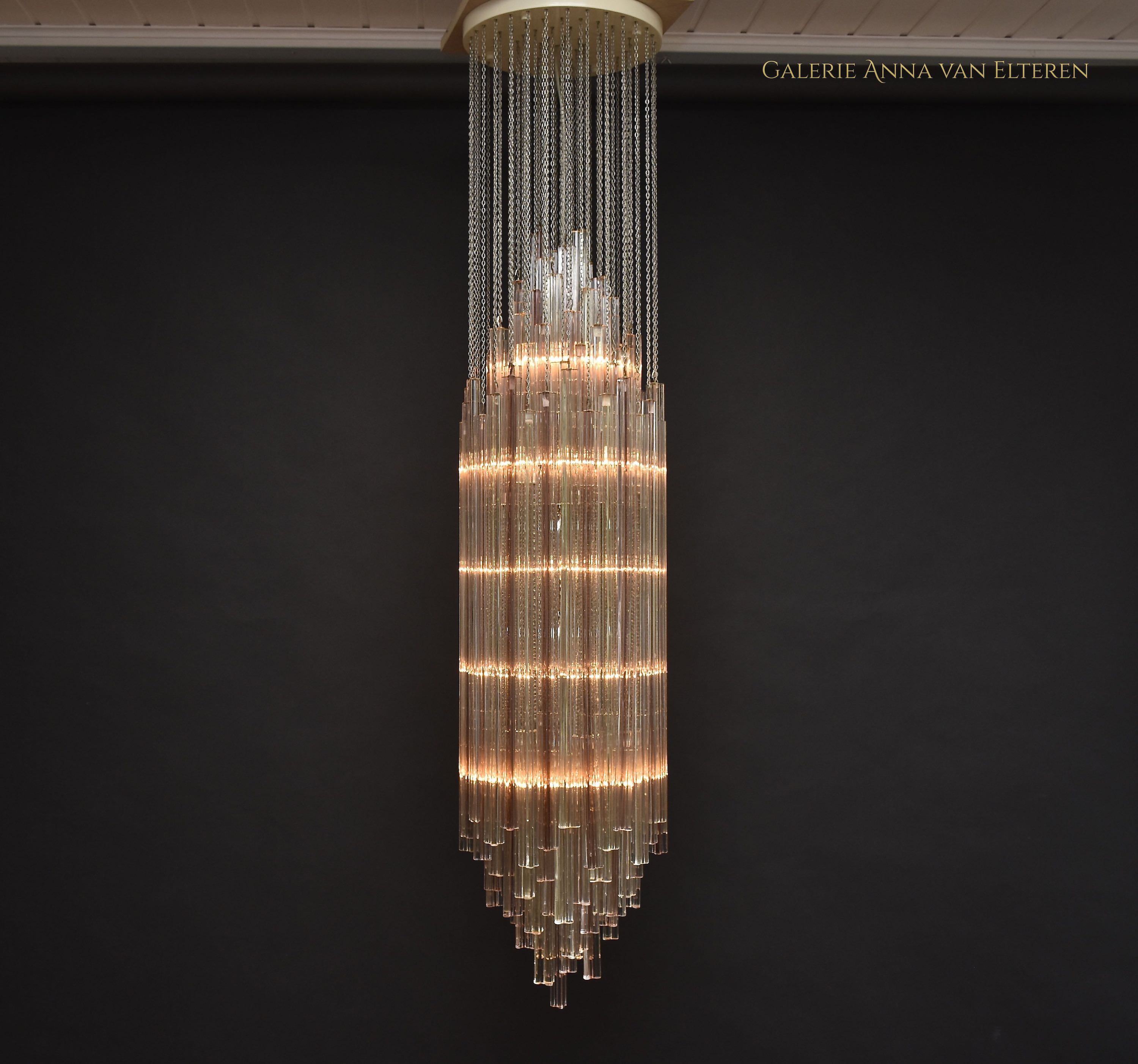 Large Venini Murano chandelier 'Trilobo'