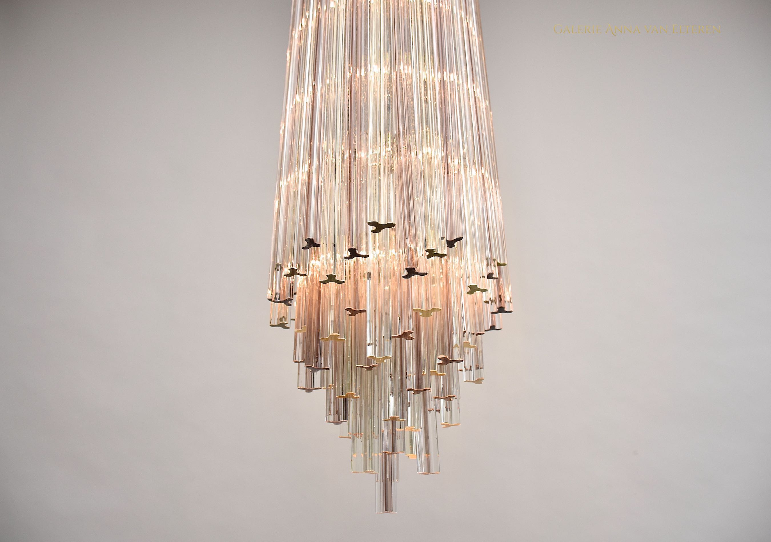 Large Venini Murano chandelier 'Trilobo'