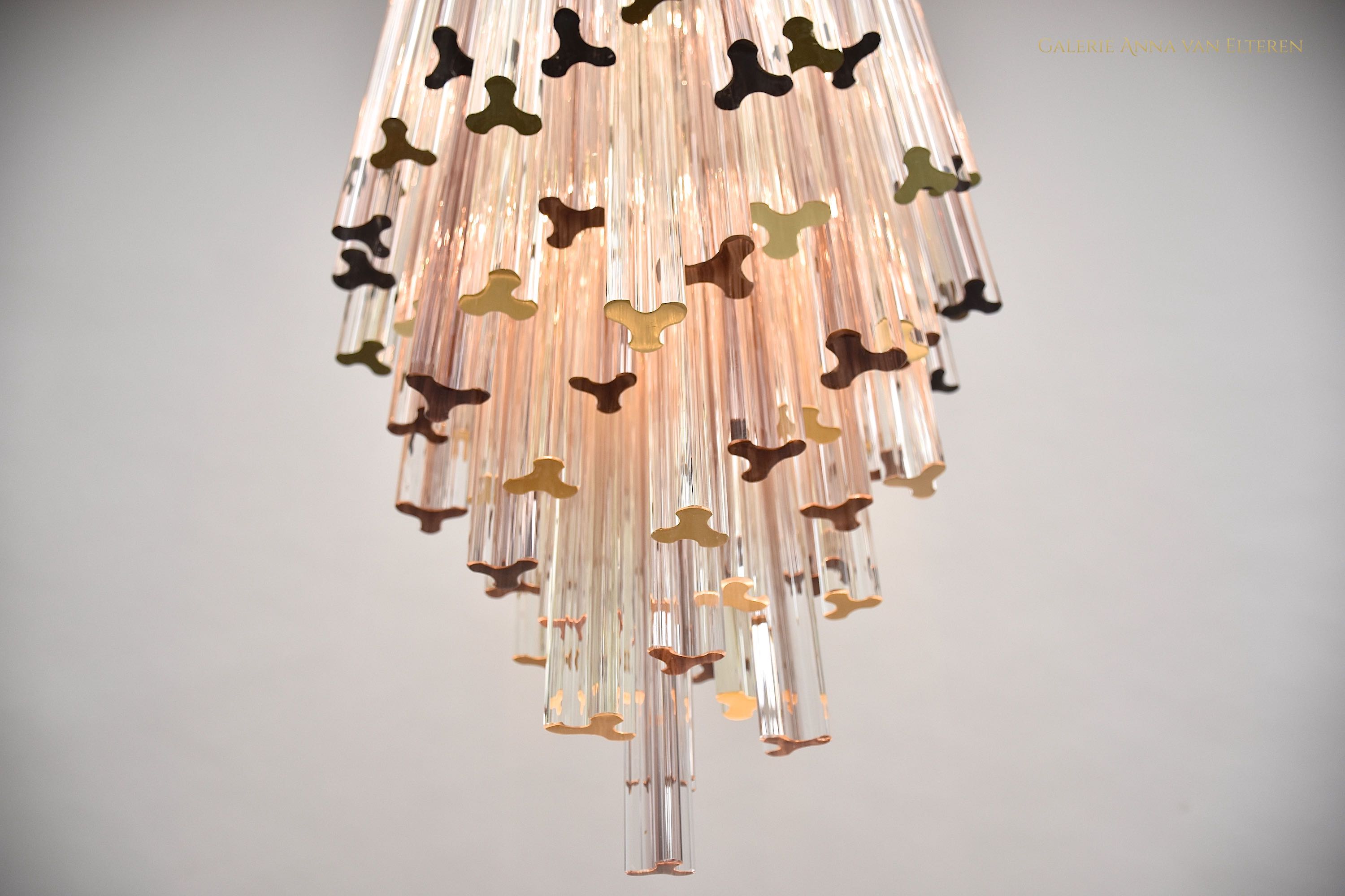 Large Venini Murano chandelier 'Trilobo'