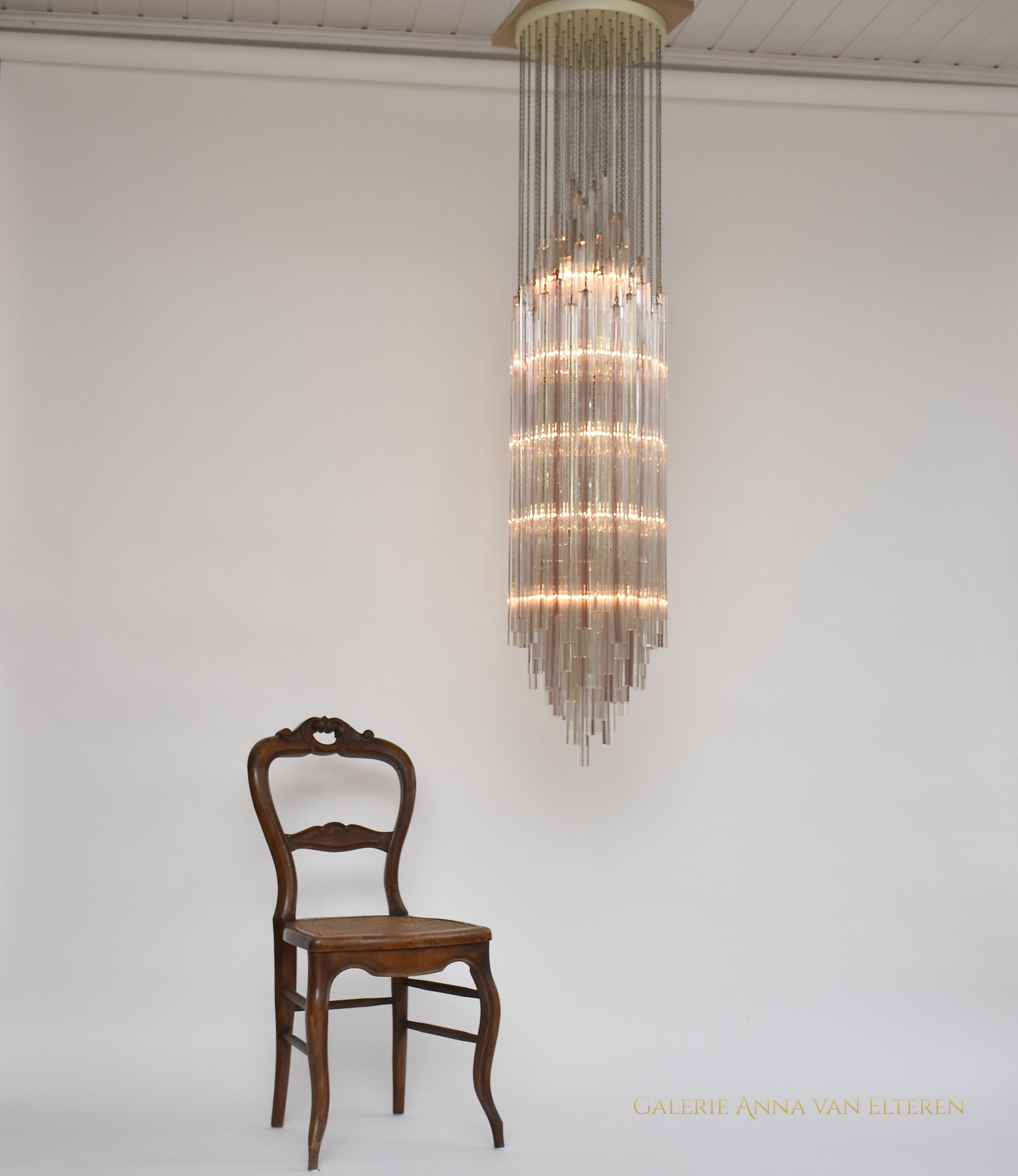 Large Venini Murano chandelier 'Trilobo'