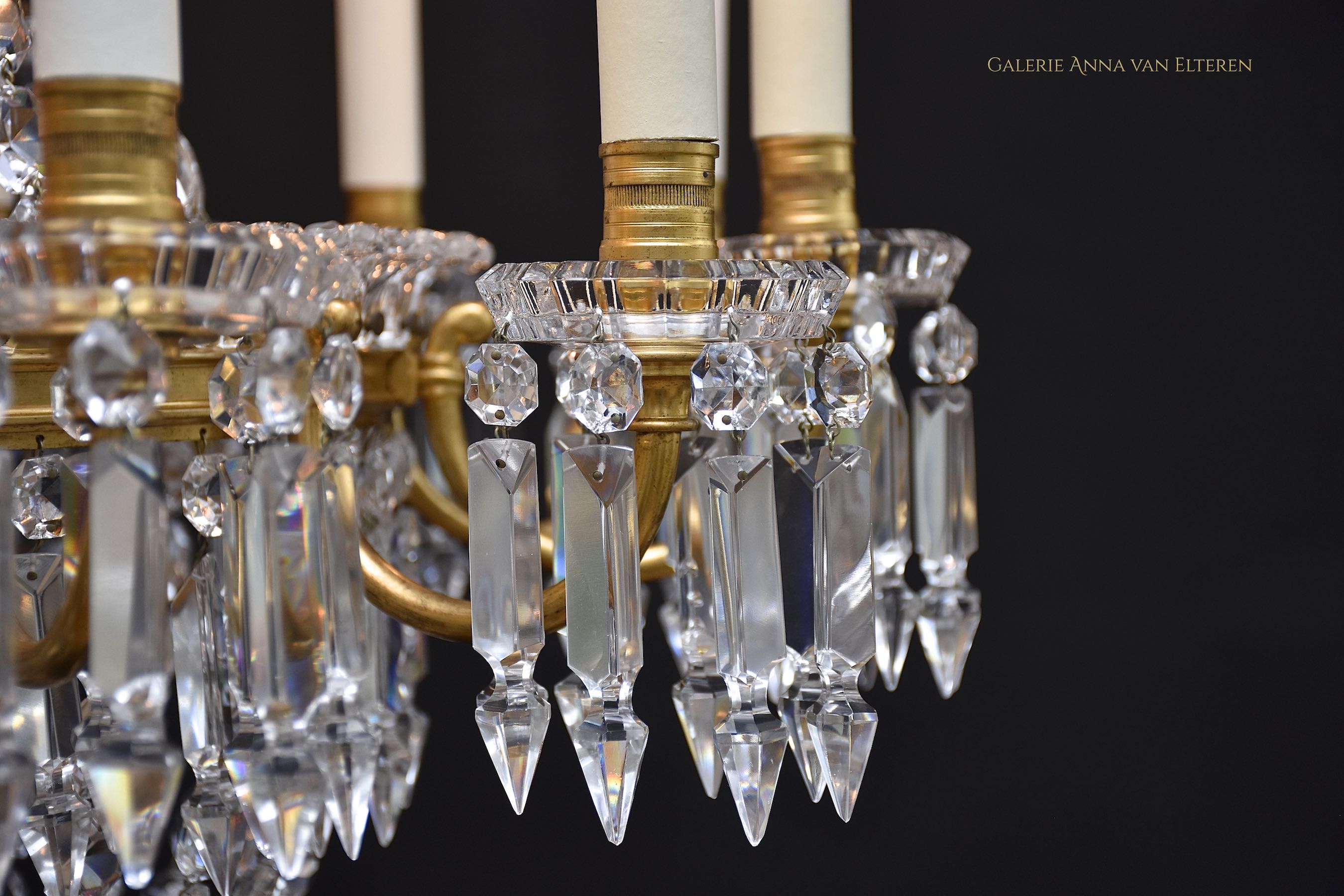 Gilt bronze Baccarat chandelier