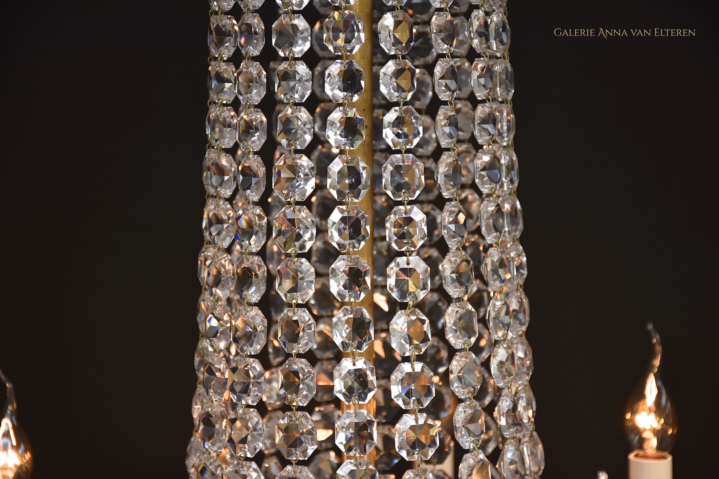 Gilt bronze Baccarat chandelier